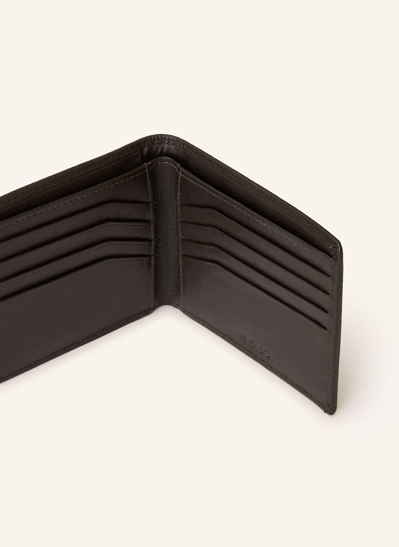 REISS Geldbörse GRAINY: DUNKELBRAUN