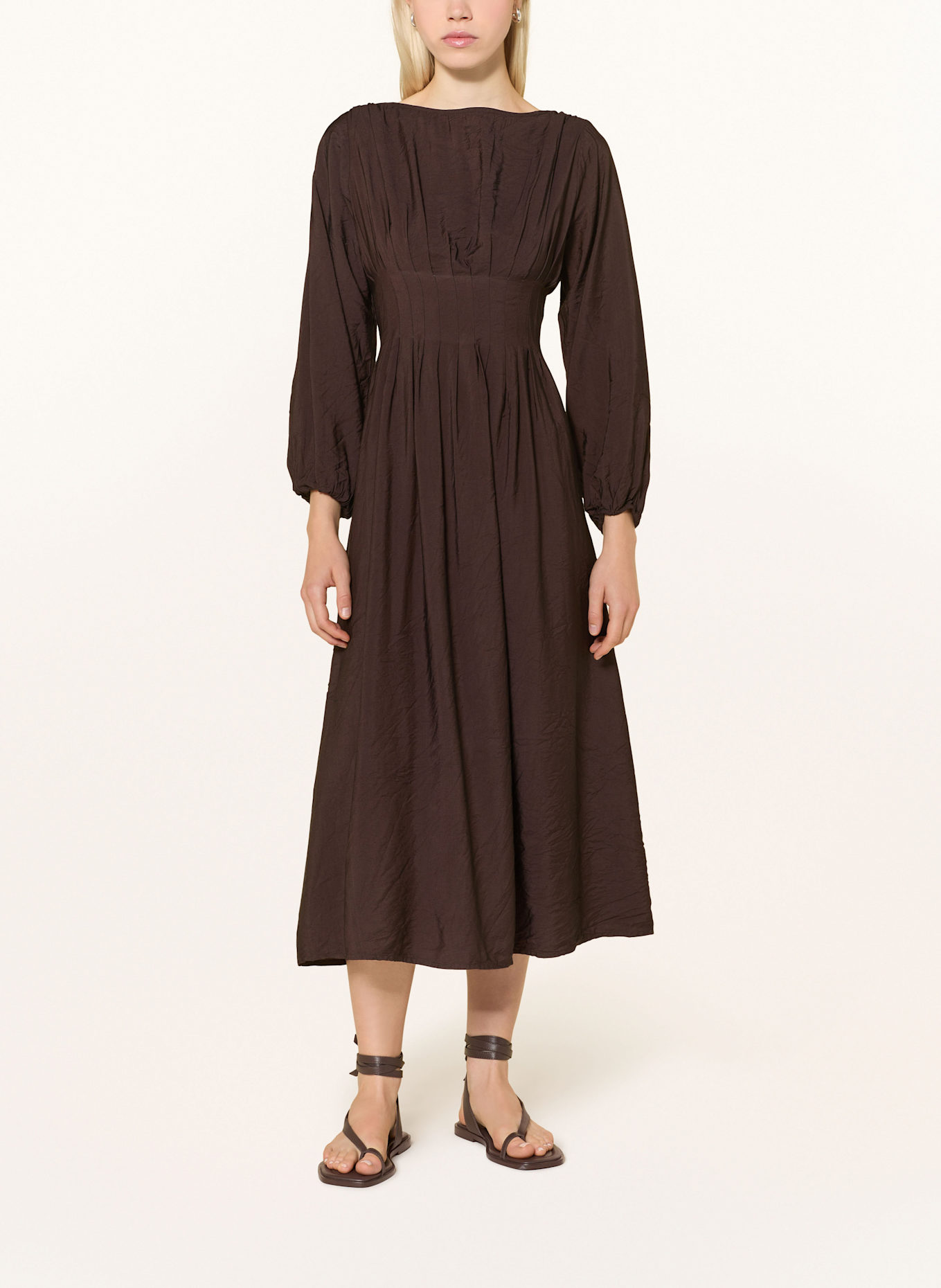 NEO NOIR Kleid KANKATA: DUNKELBRAUN