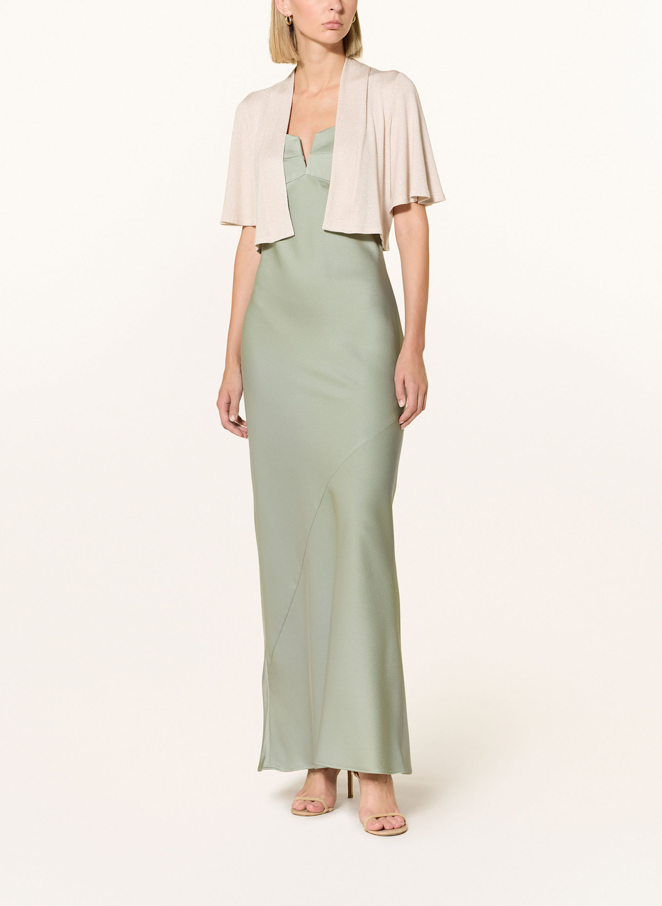 SWING Jersey-Bolero mit Glitzergarn: CREME