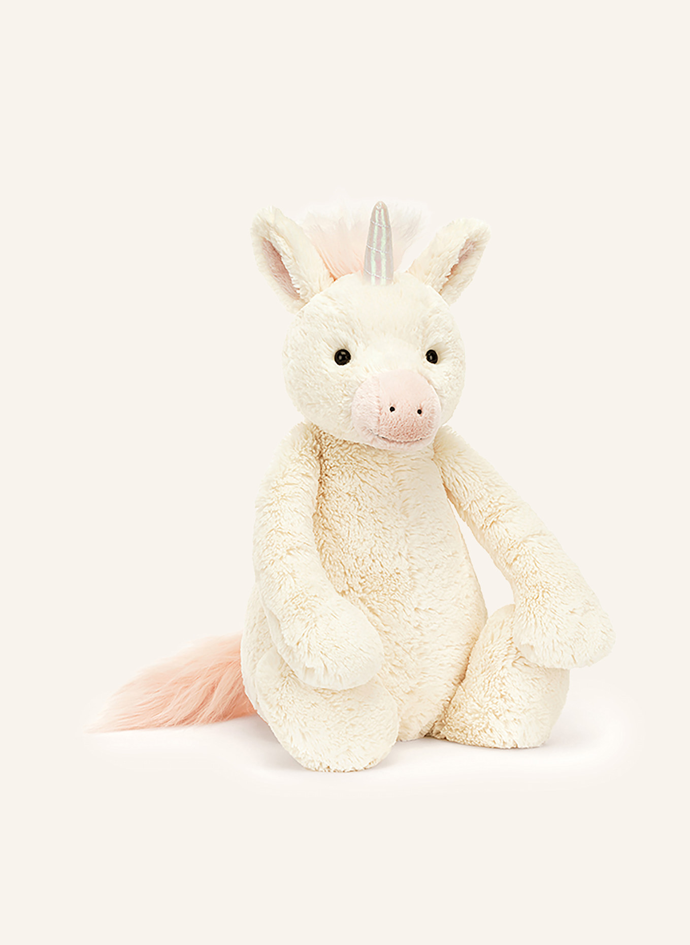 Jellycat Einhorn-Kuscheltier BASHFUL UNICORN HUGE: CREME/ HELLROSA