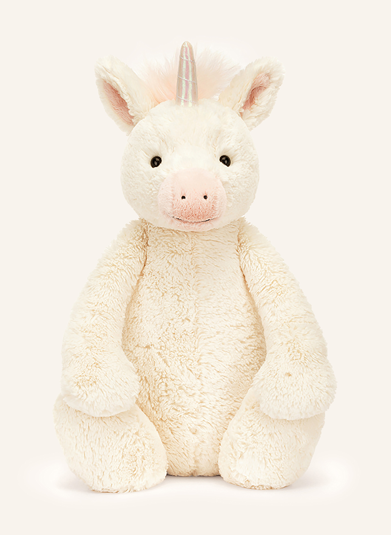 Jellycat Einhorn-Kuscheltier BASHFUL UNICORN HUGE: CREME/ HELLROSA