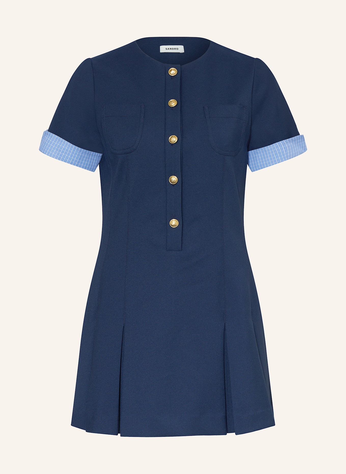 SANDRO Kleid: DUNKELBLAU