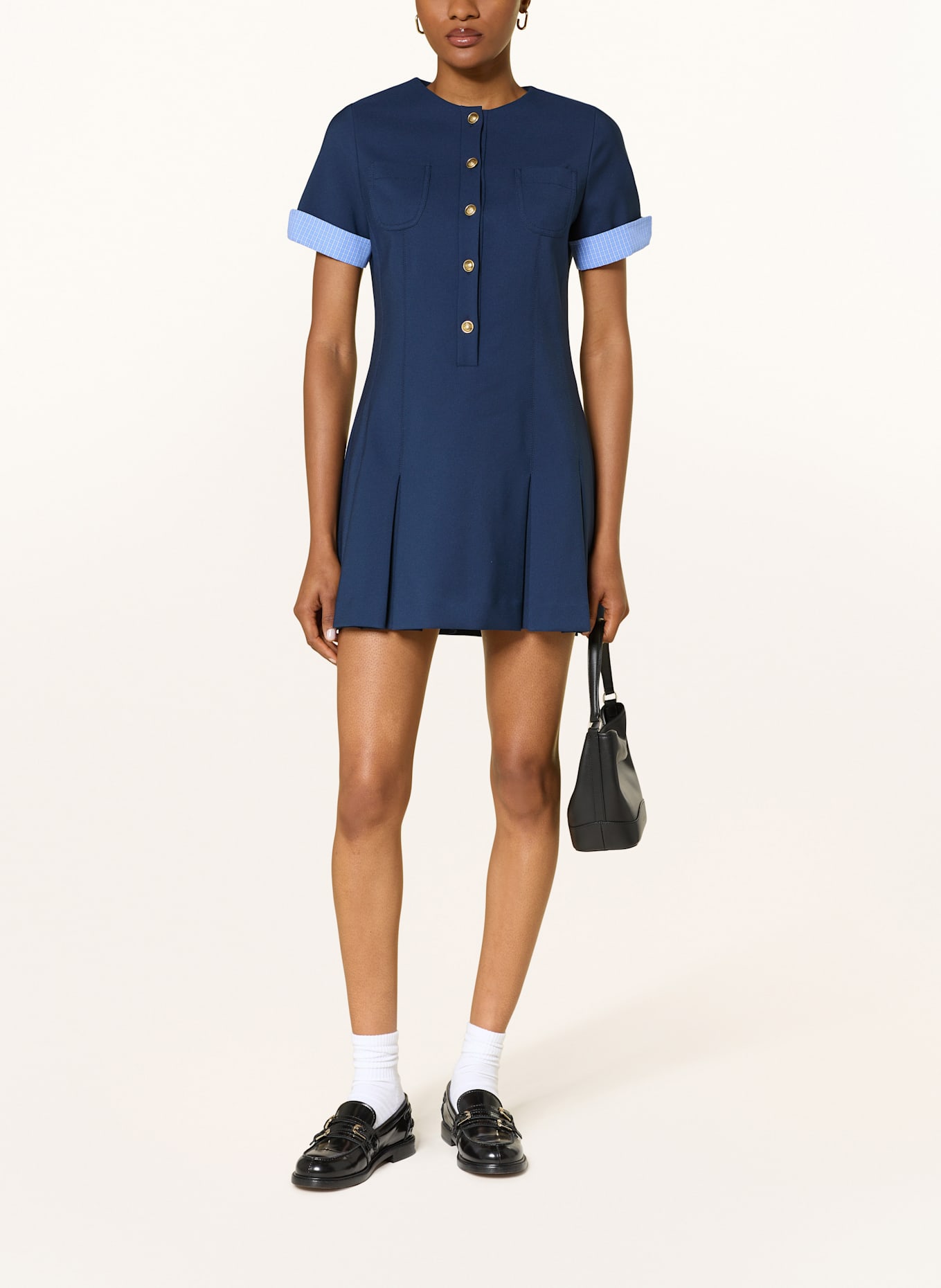 SANDRO Kleid: DUNKELBLAU