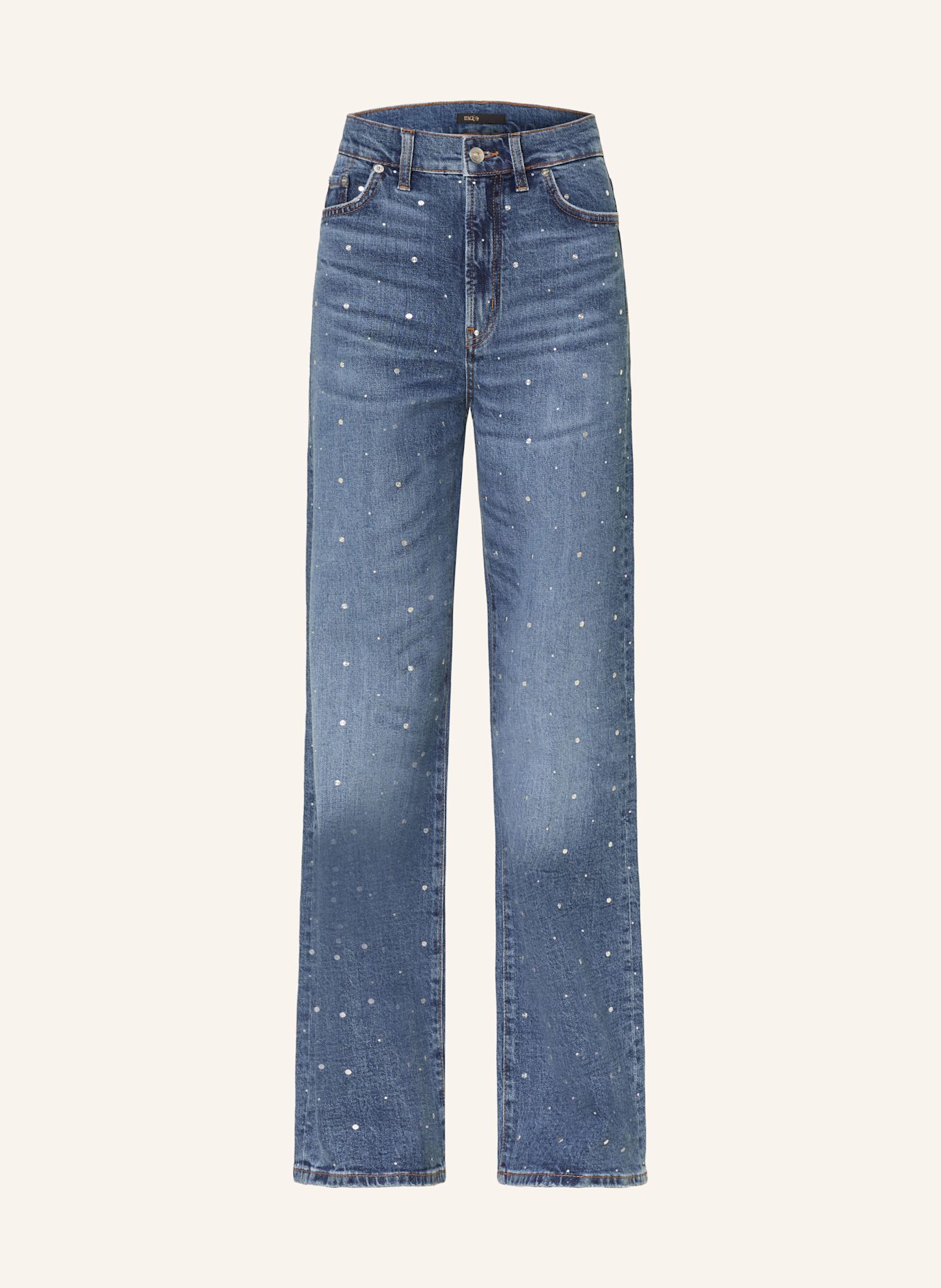 maje Jeansy wide leg z ćwiekami: 0201 BLUE