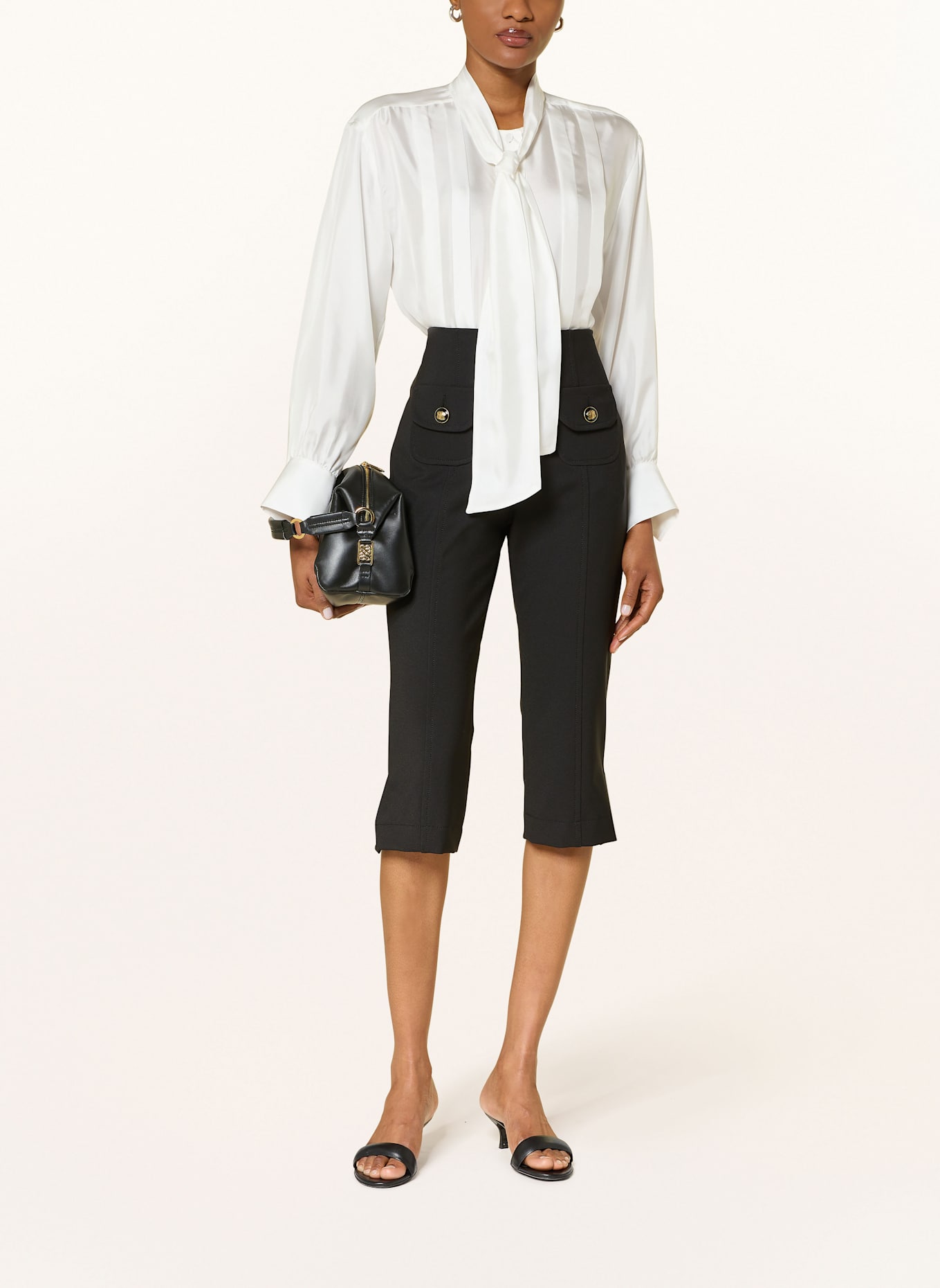 SANDRO Satinbluse: ECRU