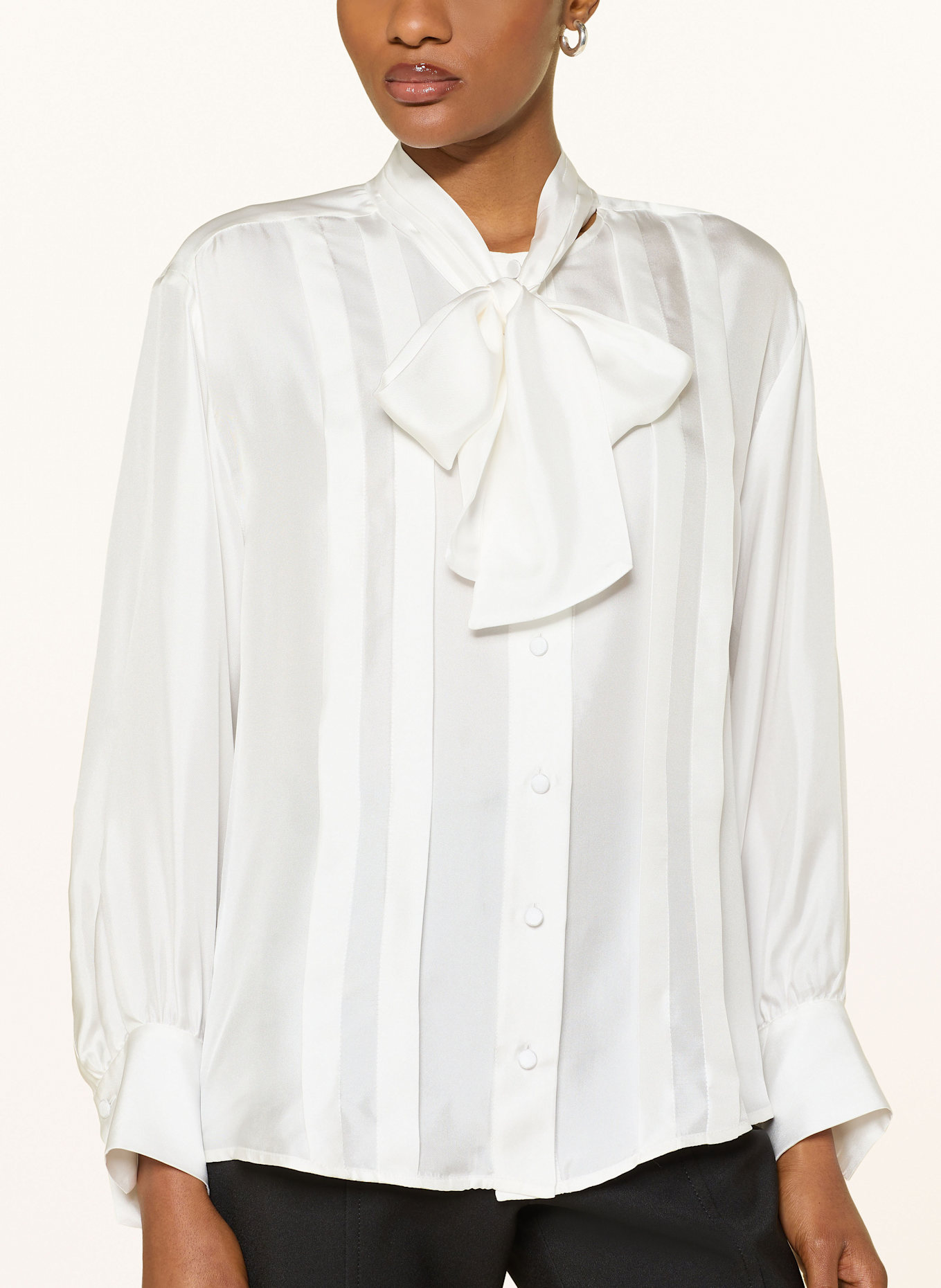 SANDRO Satinbluse: ECRU