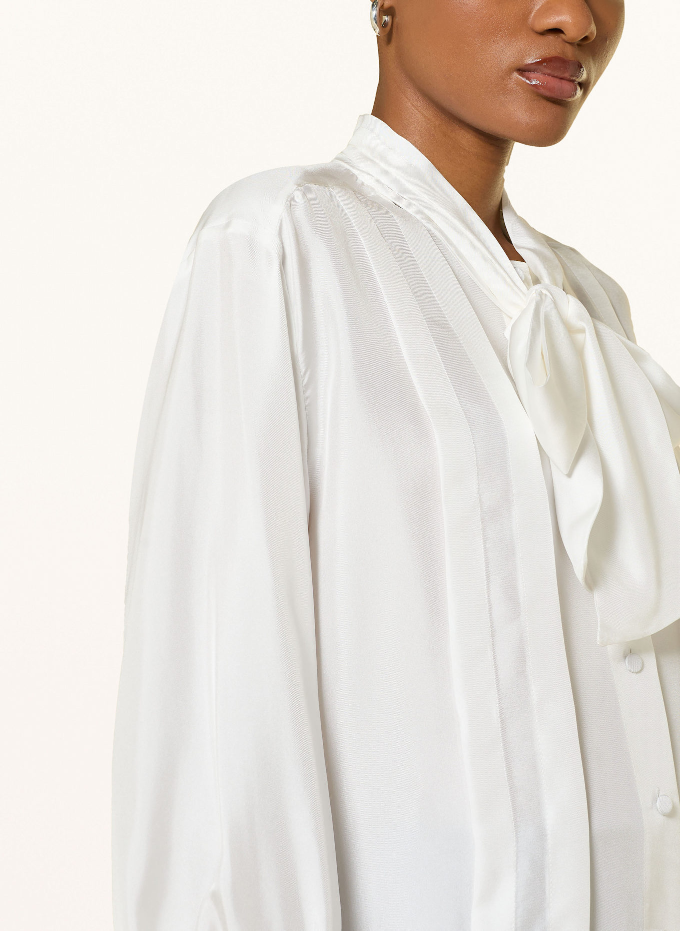 SANDRO Satinbluse: ECRU