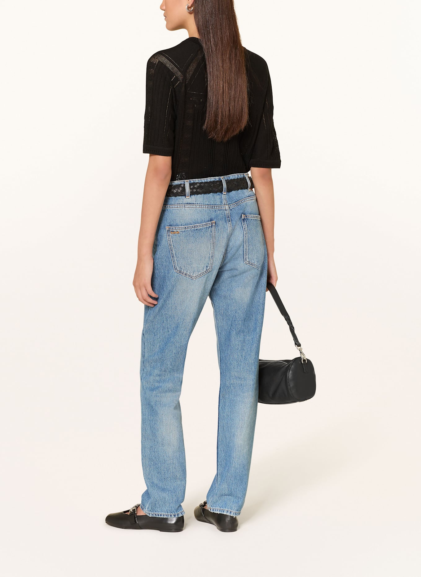 ba&sh Úpletové tričko PHILO s 3/4 rukávem: ČERNÁ