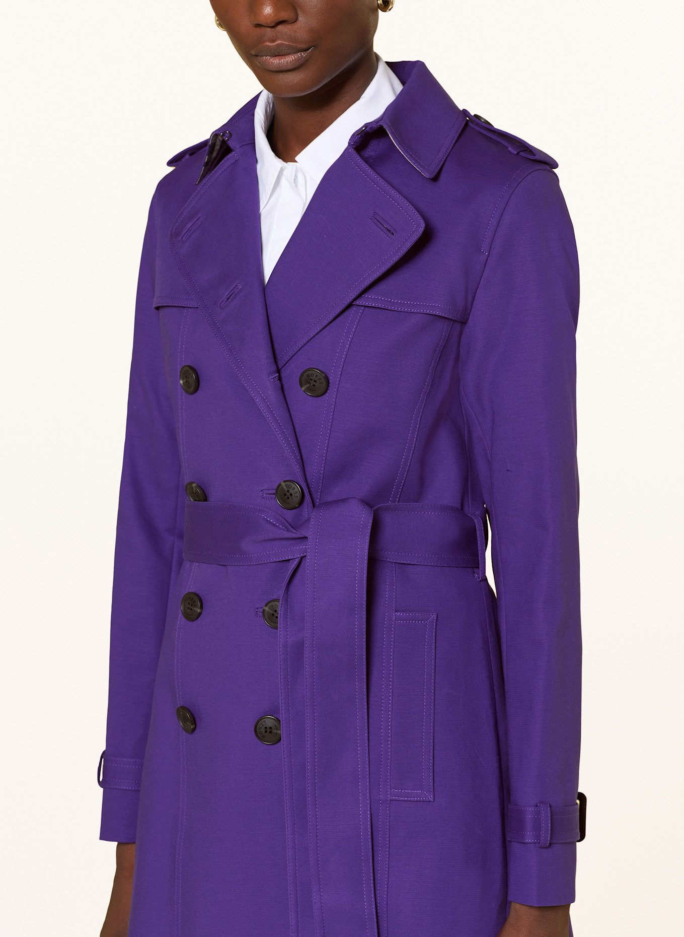 Hobbs Purple Trench Coat HOBBS SKYLAR Trench Coat In Purple