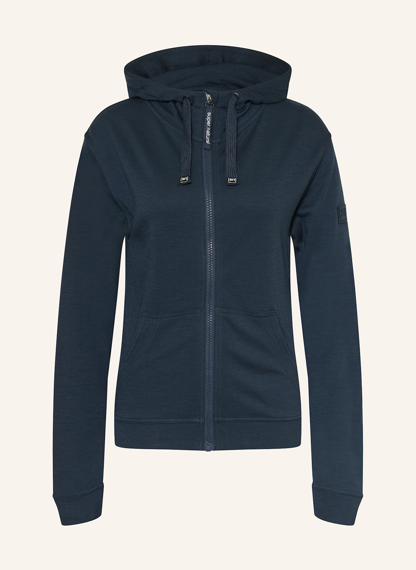 super.natural Bluza rozpinana SOLUTION BIO z wełną merino: GRANATOWY