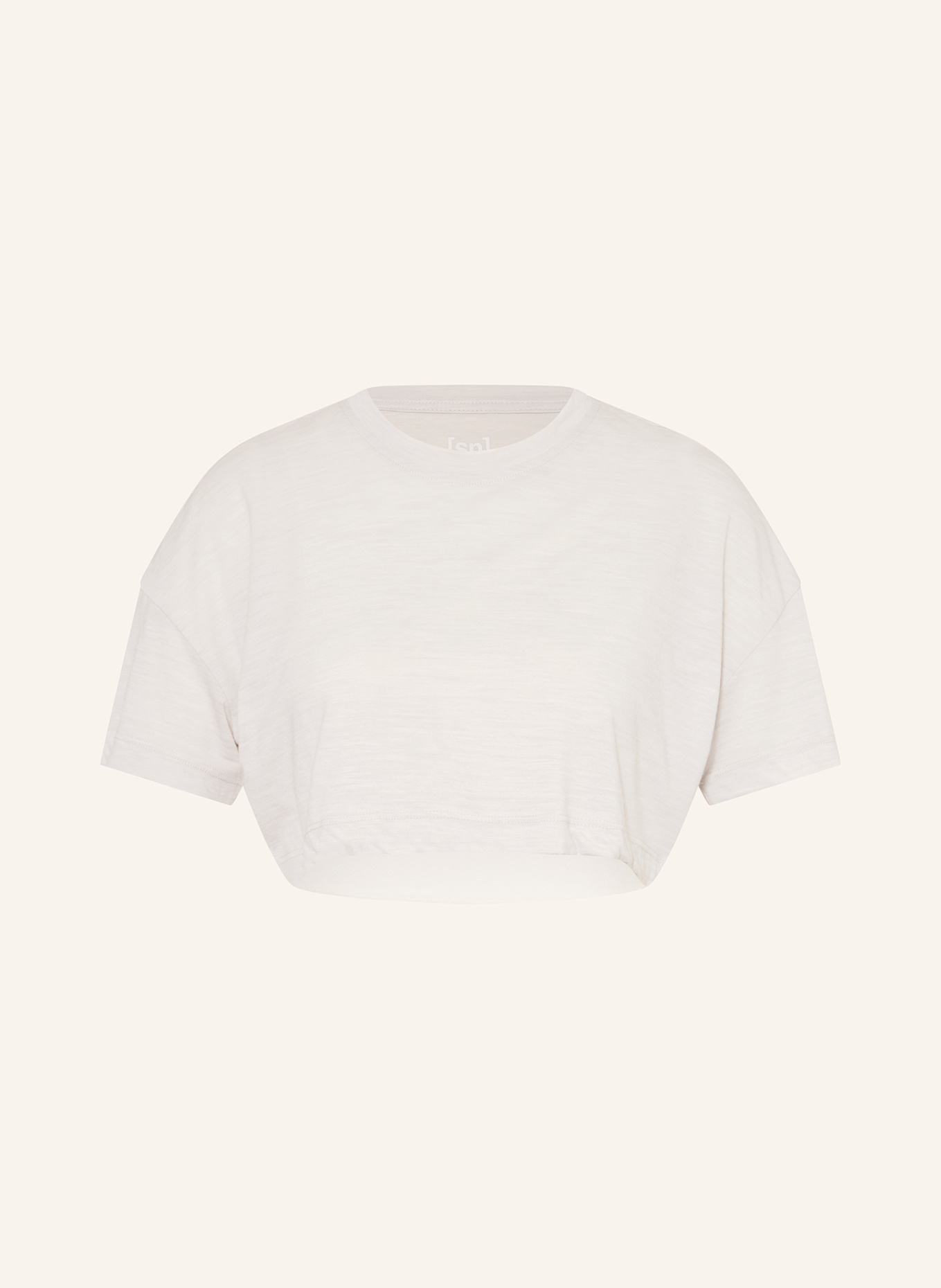 super.natural T-Shirt CROP mit Merinowolle: HELLGRAU