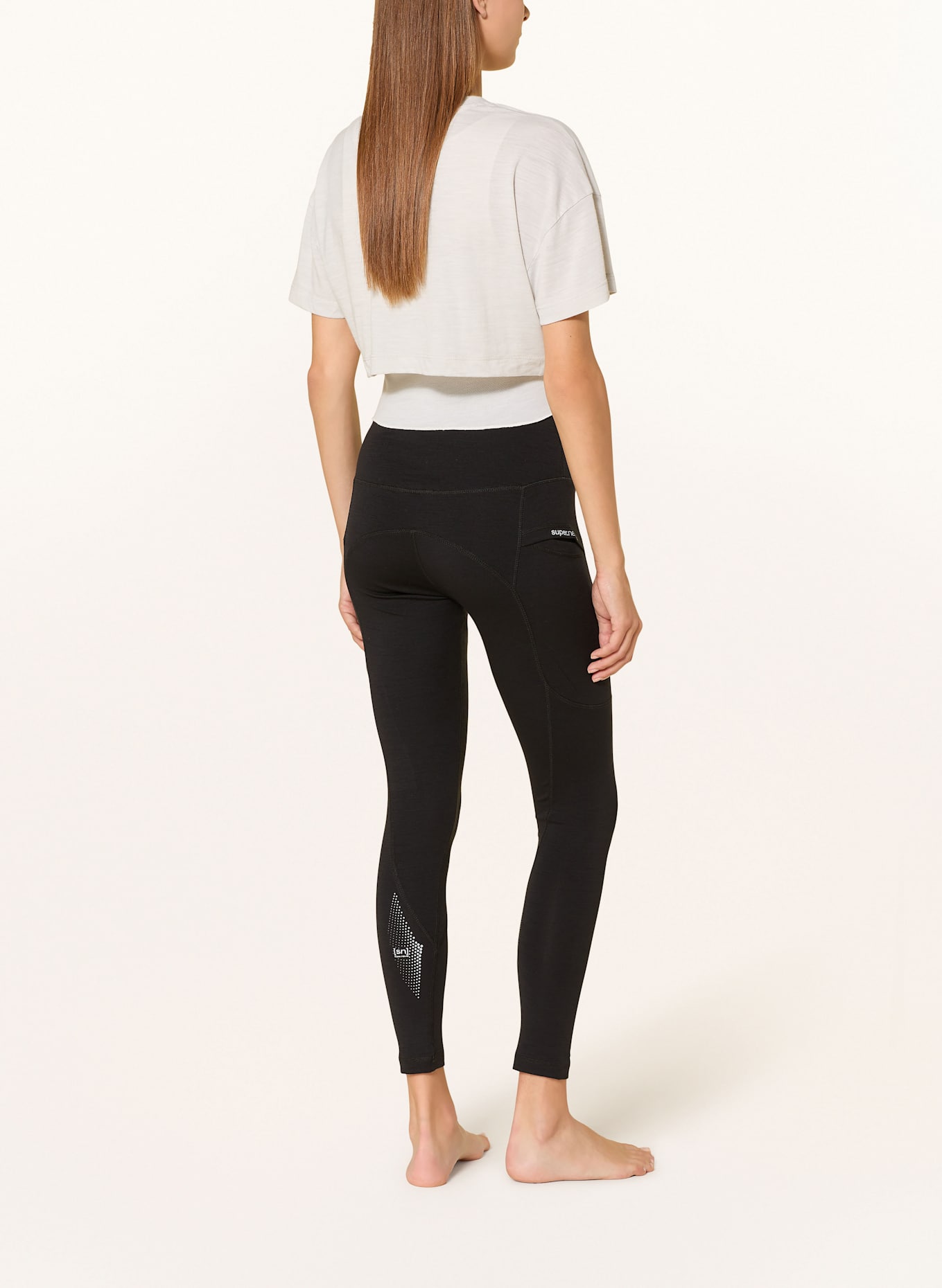 super.natural T-Shirt CROP mit Merinowolle: HELLGRAU