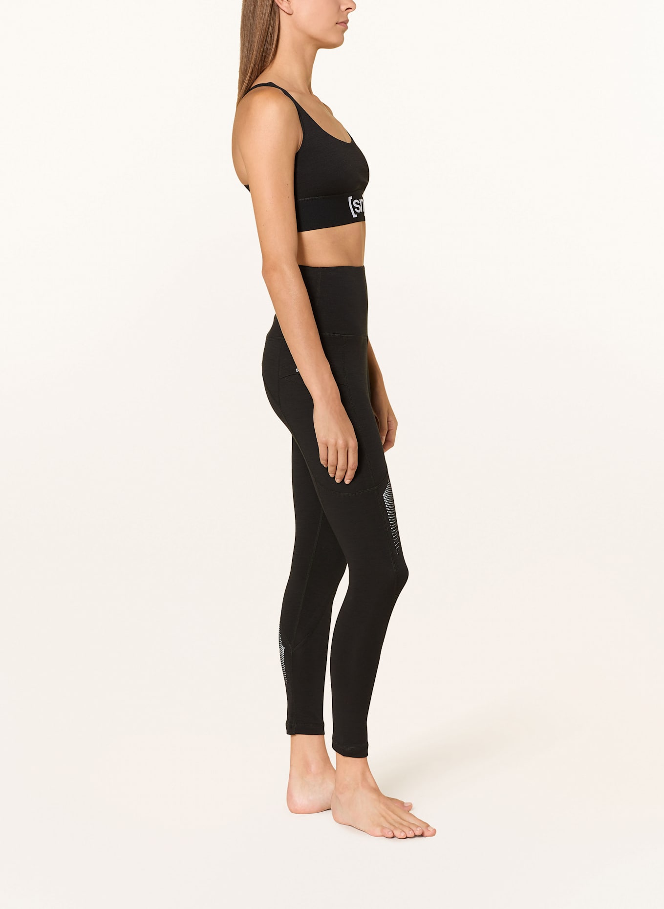 super.natural Tights ACTIVE LIGHTENING mit Merinowolle: SCHWARZ