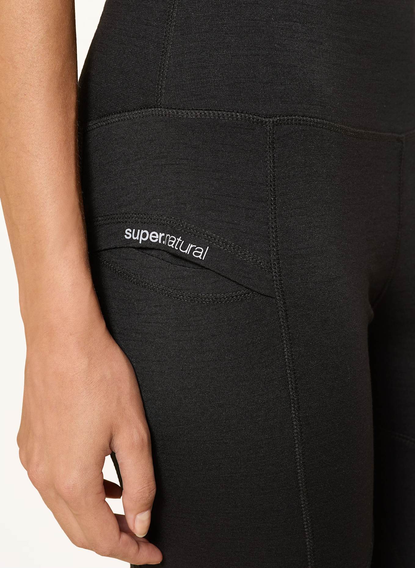 super.natural Tights ACTIVE LIGHTENING mit Merinowolle: SCHWARZ