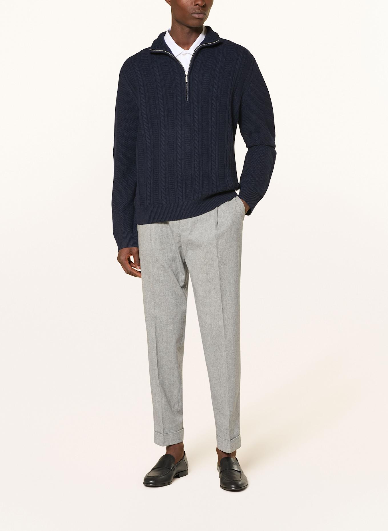REISS COMPLEX regular fit trousers: GRAY