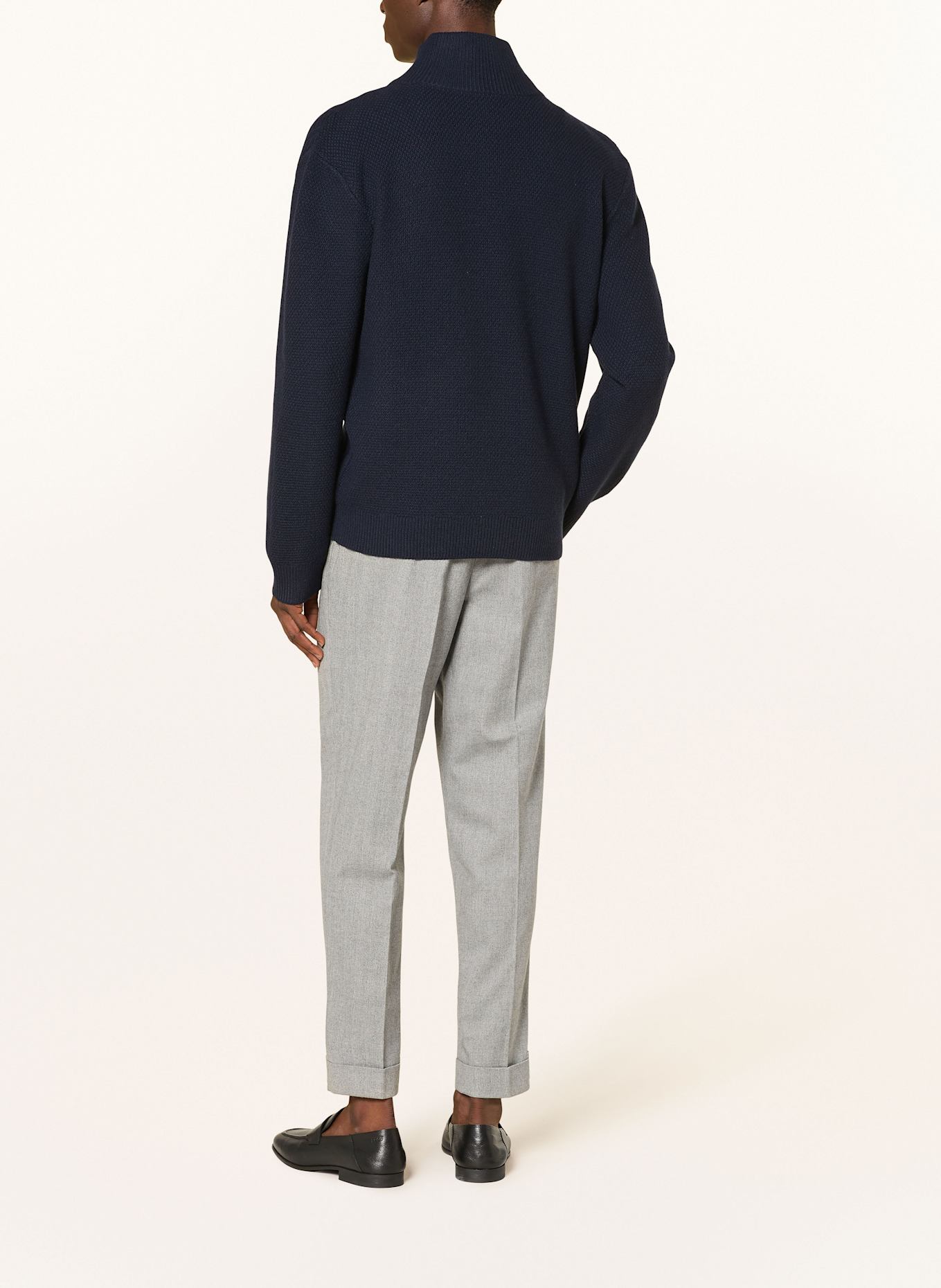REISS COMPLEX regular fit trousers: GRAY