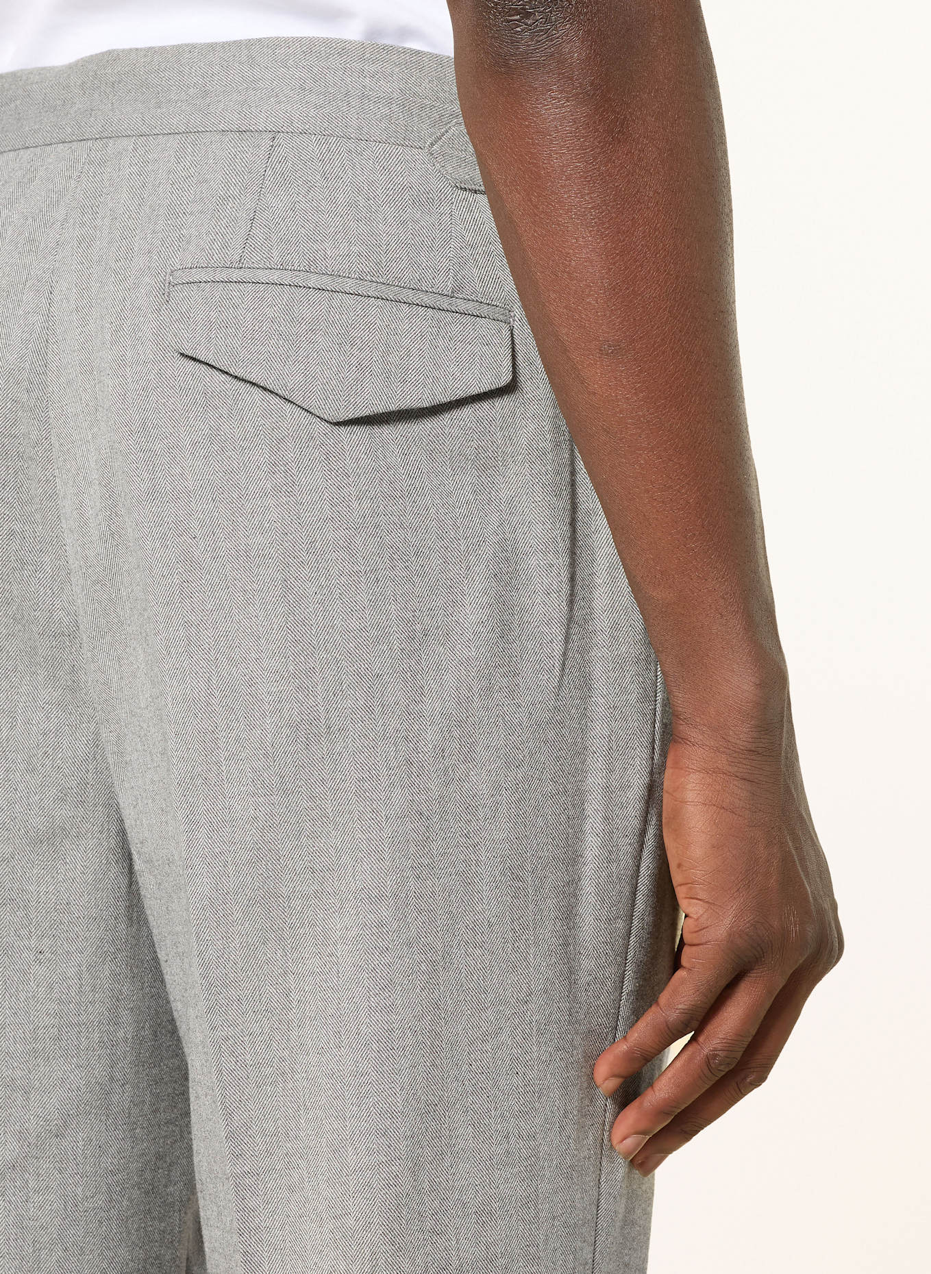 REISS COMPLEX regular fit trousers: GRAY