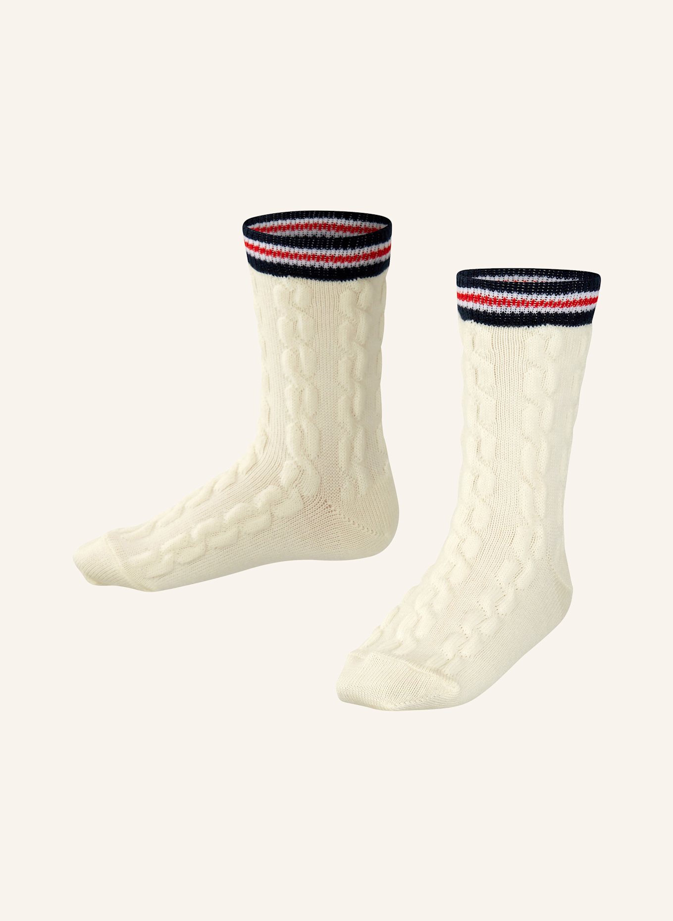 FALKE Socken PREPPY CABLE: 2040 off-white