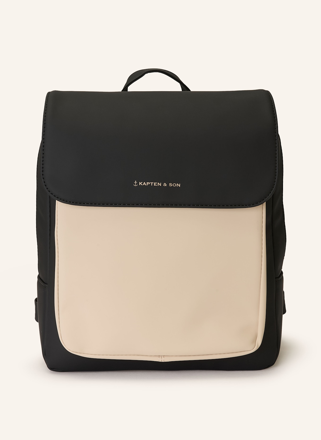 KAPTEN & SON TROMSO backpack: BLACK/ CREAM