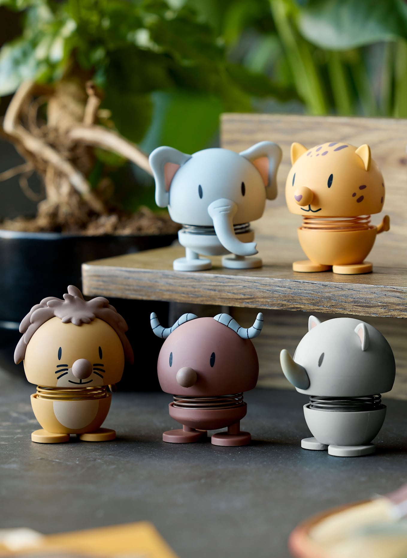 Hoptimist Dekofigur SOFT RHINO S: BLAUGRAU