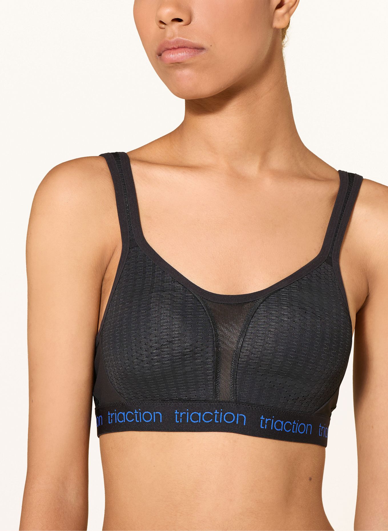 Triumph Sport-BH TRIACTION ENERGY LITE mit Mesh: SCHWARZ