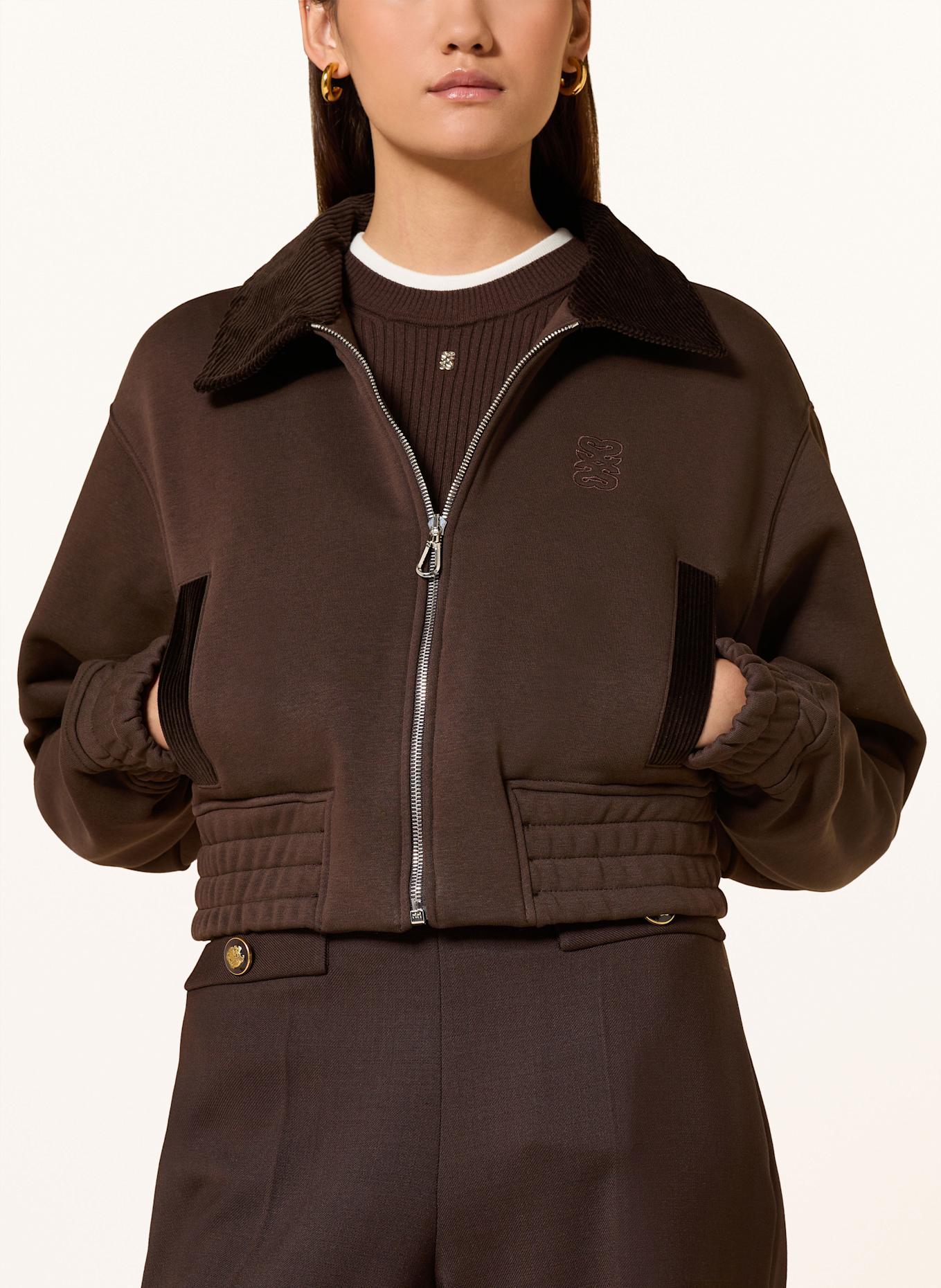 SANDRO Sweatjacke: BRAUN