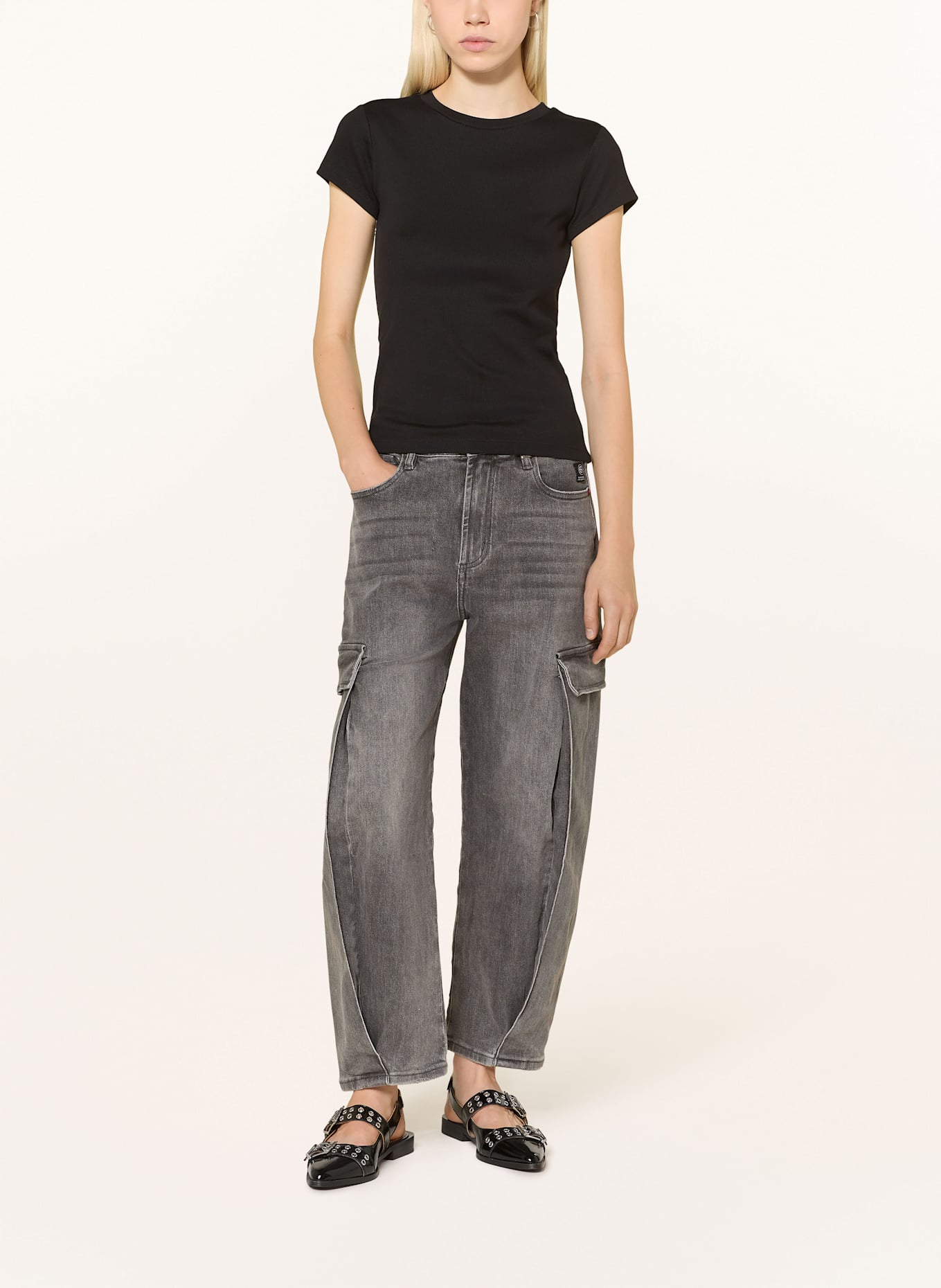 ELIAS RUMELIS Barrell Jeans MASIE: 1053 tech grey