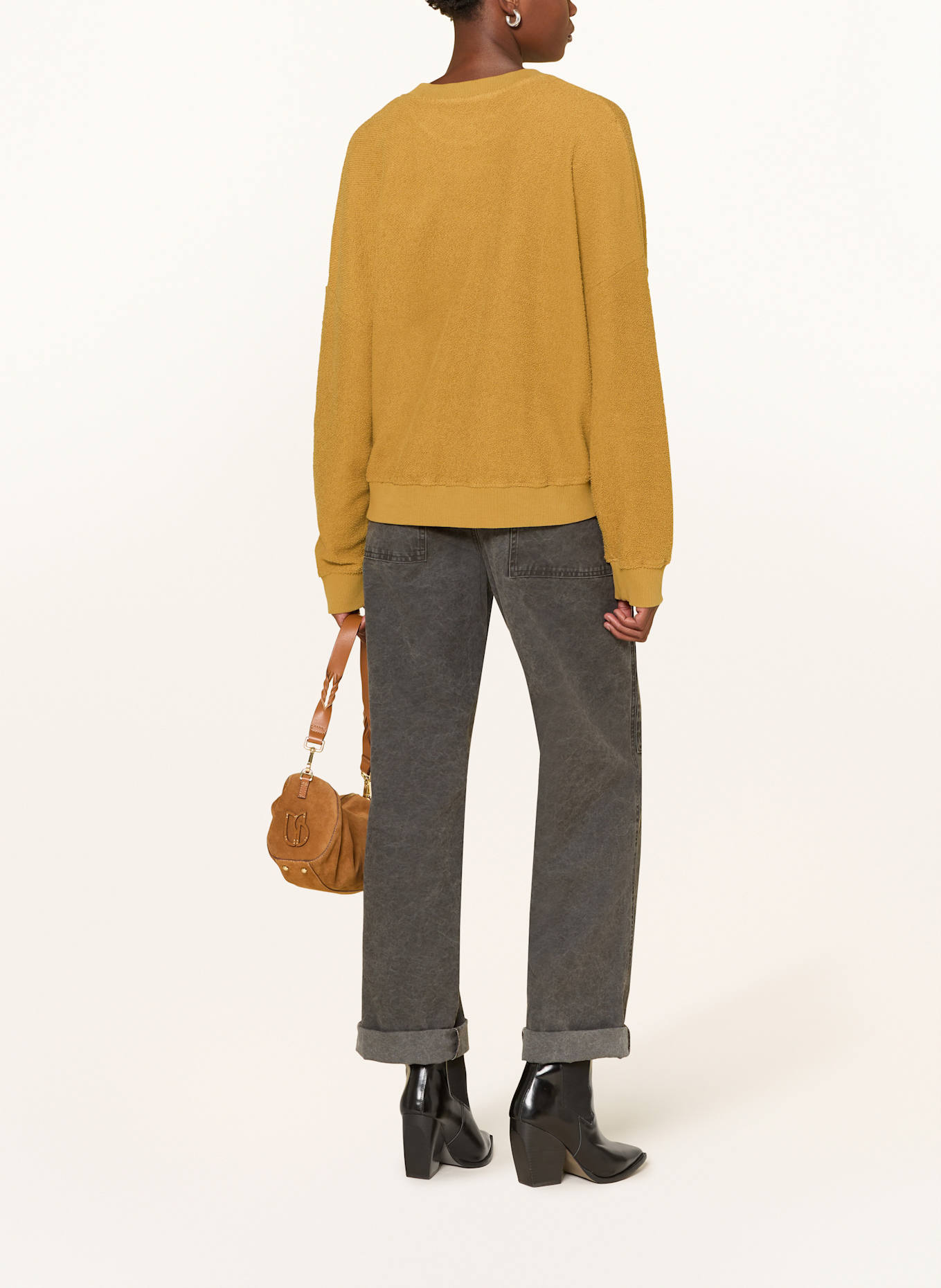 ba&sh Frotteeshirt ROB: DUNKELGELB