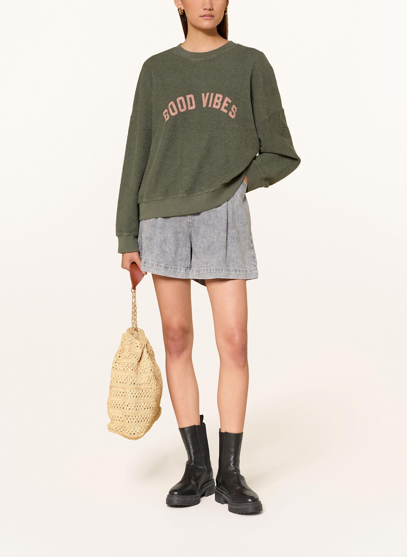 ba&sh Frotteeshirt ROB: DUNKELGRÜN