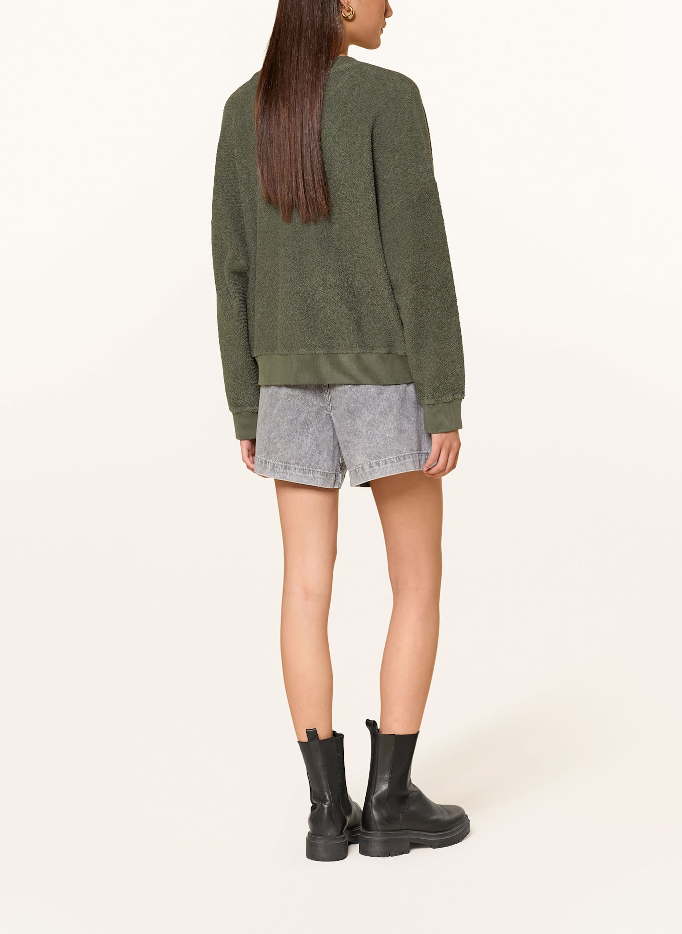 ba&sh Frotteeshirt ROB: DUNKELGRÜN