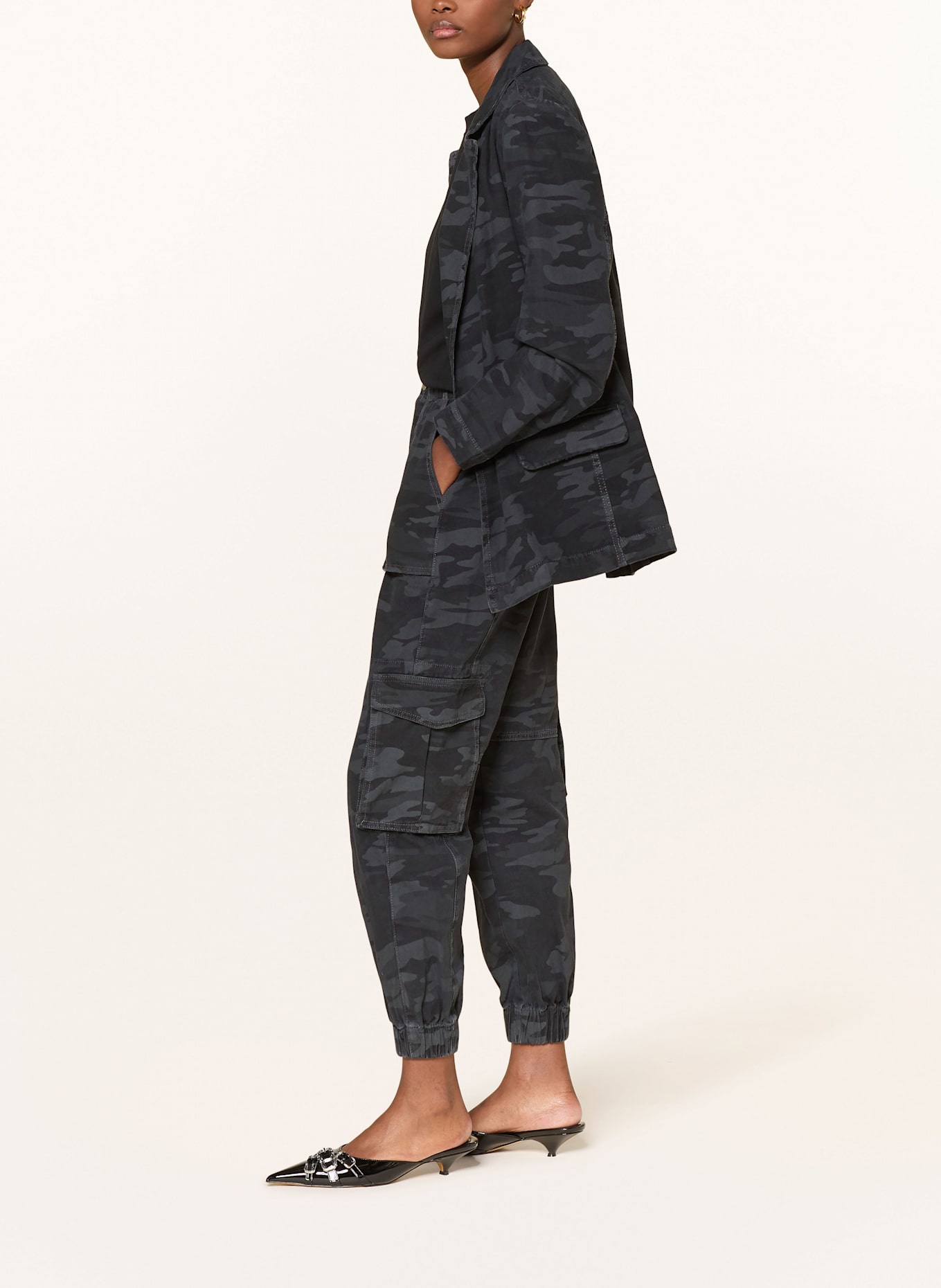 ALLSAINTS 7/8-Cargohose FREDA: DUNKELGRAU / GRAU