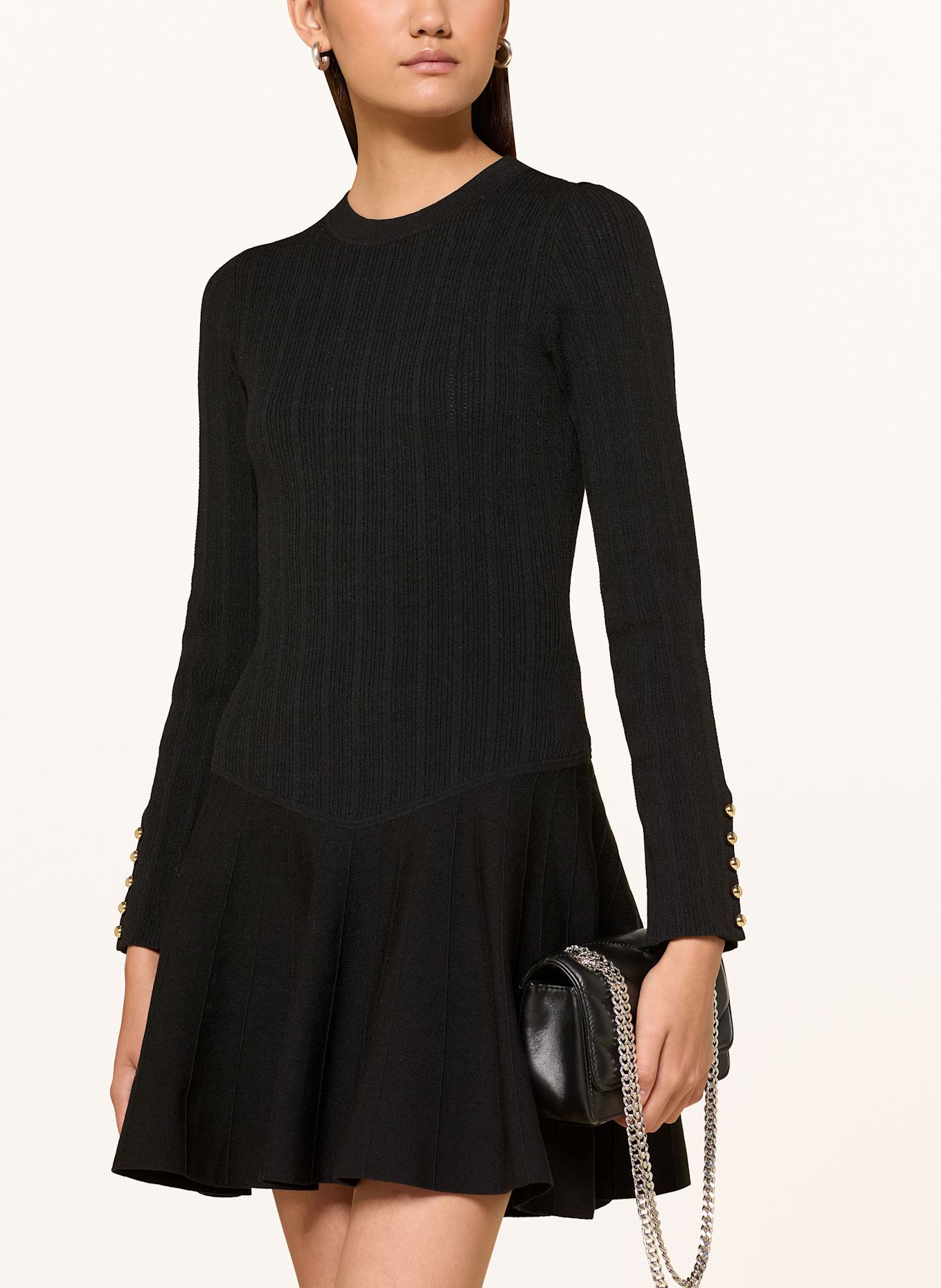CLAUDIE PIERLOT Strickkleid: SCHWARZ