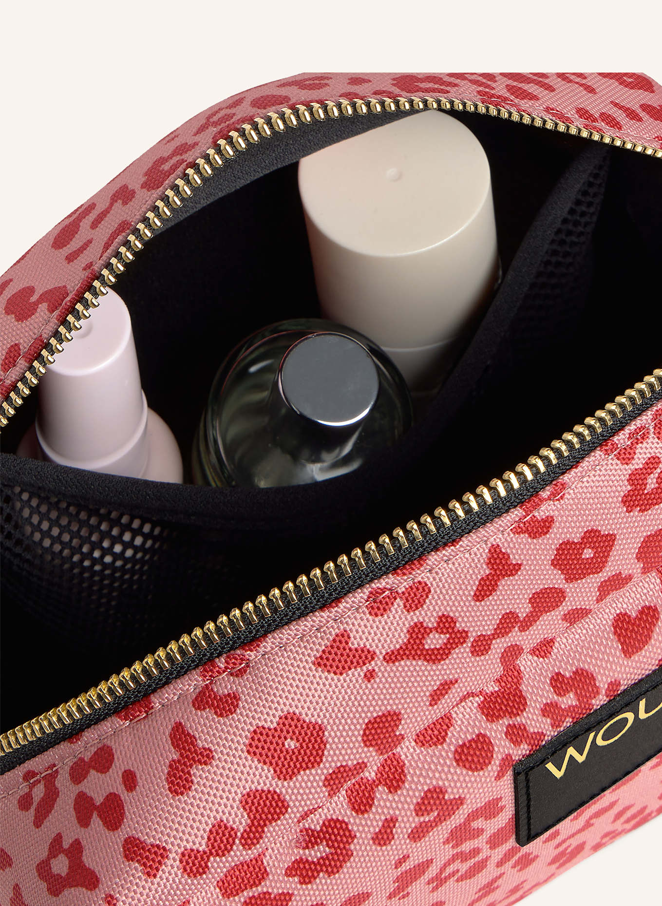 WOUF Kosmetyczka BLUSH LEOPARD: RÓŻOWY / CZERWONY