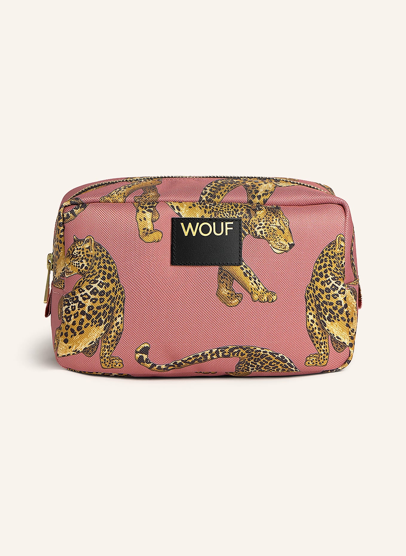 WOUF Kosmetyczka BLUSH LEOPARD: RÓŻOWY / CIEMNOŻÓŁTY