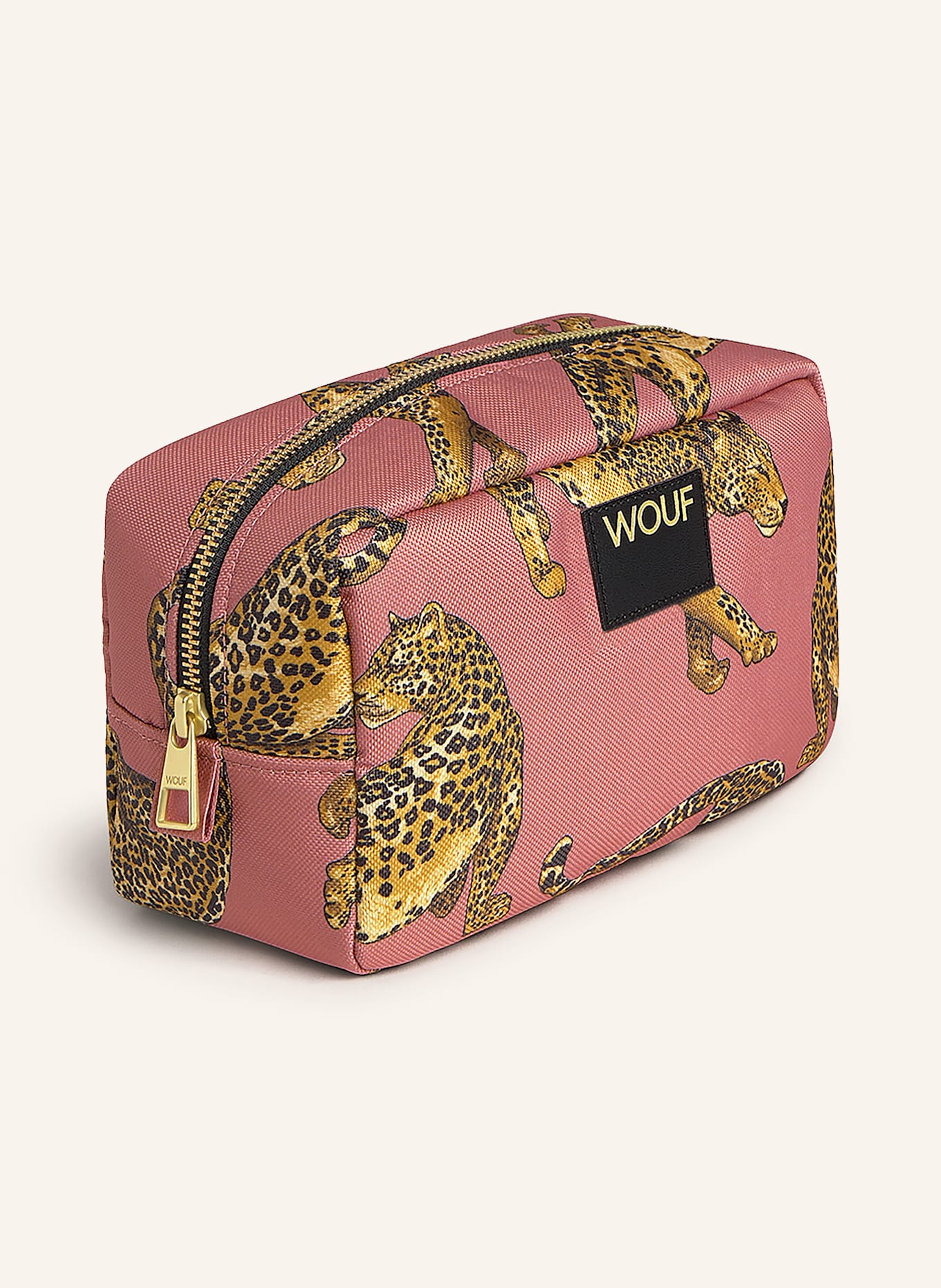 WOUF Kosmetyczka BLUSH LEOPARD: RÓŻOWY / CIEMNOŻÓŁTY