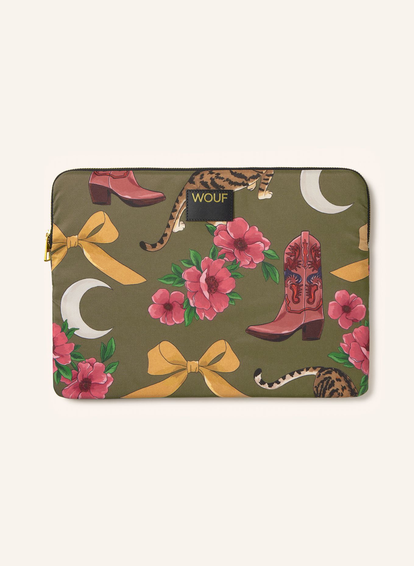 WOUF Etui na laptopa CUTE: OLIWKOWY / RÓŻOWY / ŻÓŁTY