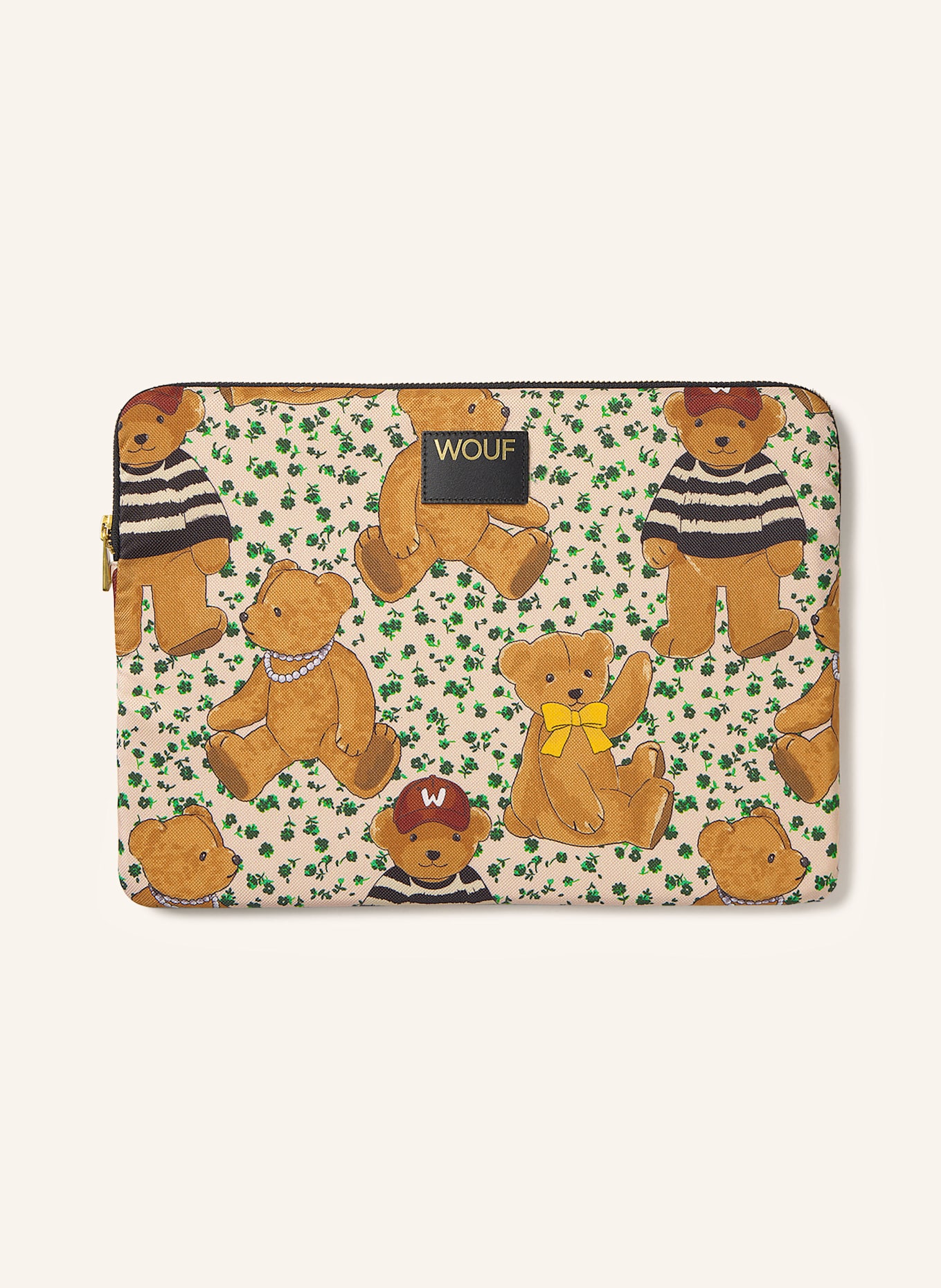 WOUF Laptop-Hülle ROAR: COGNAC / CREME