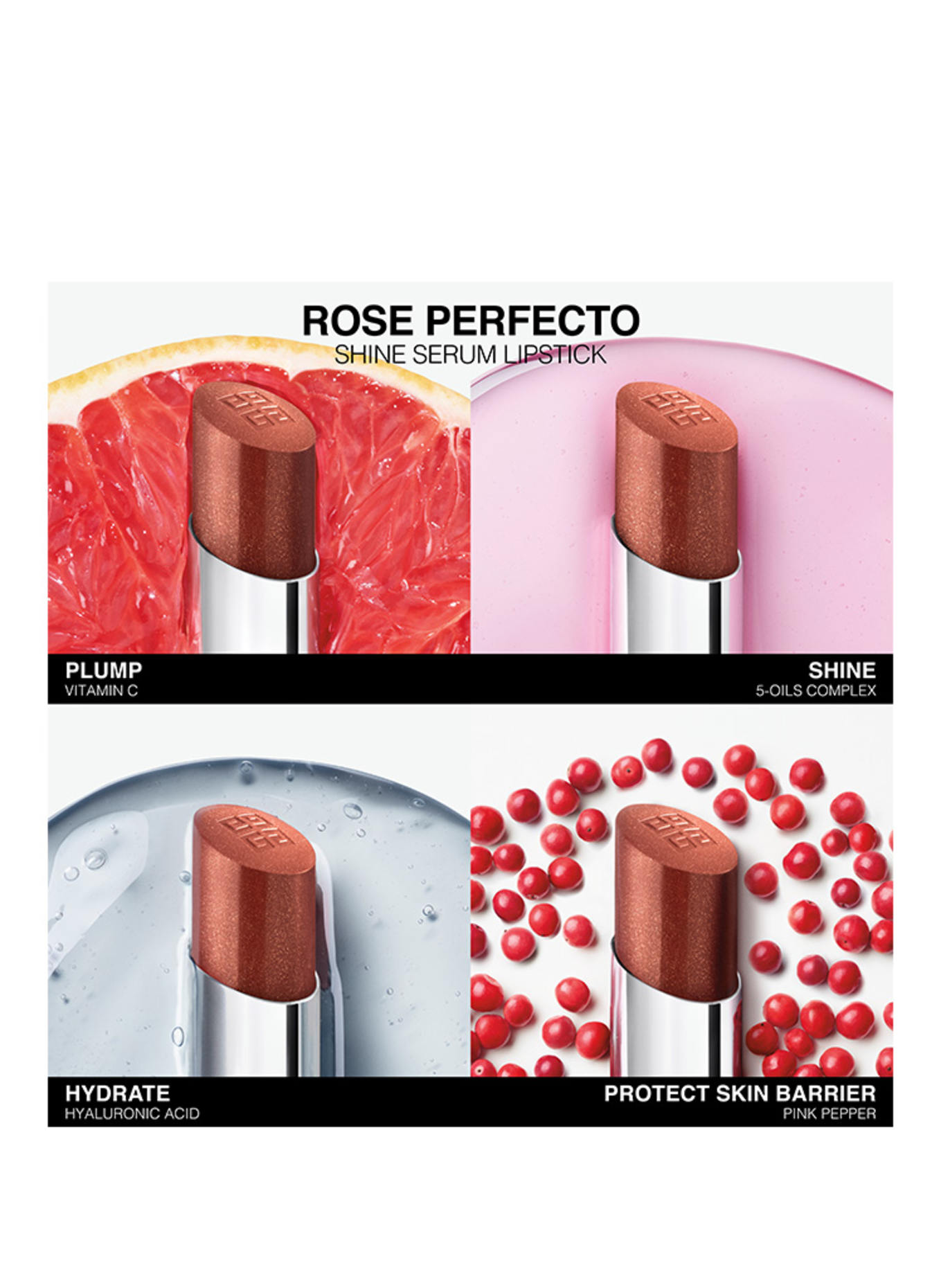 GIVENCHY ROSE PERFECTO SHINE SERUM: N335 DEEP RED