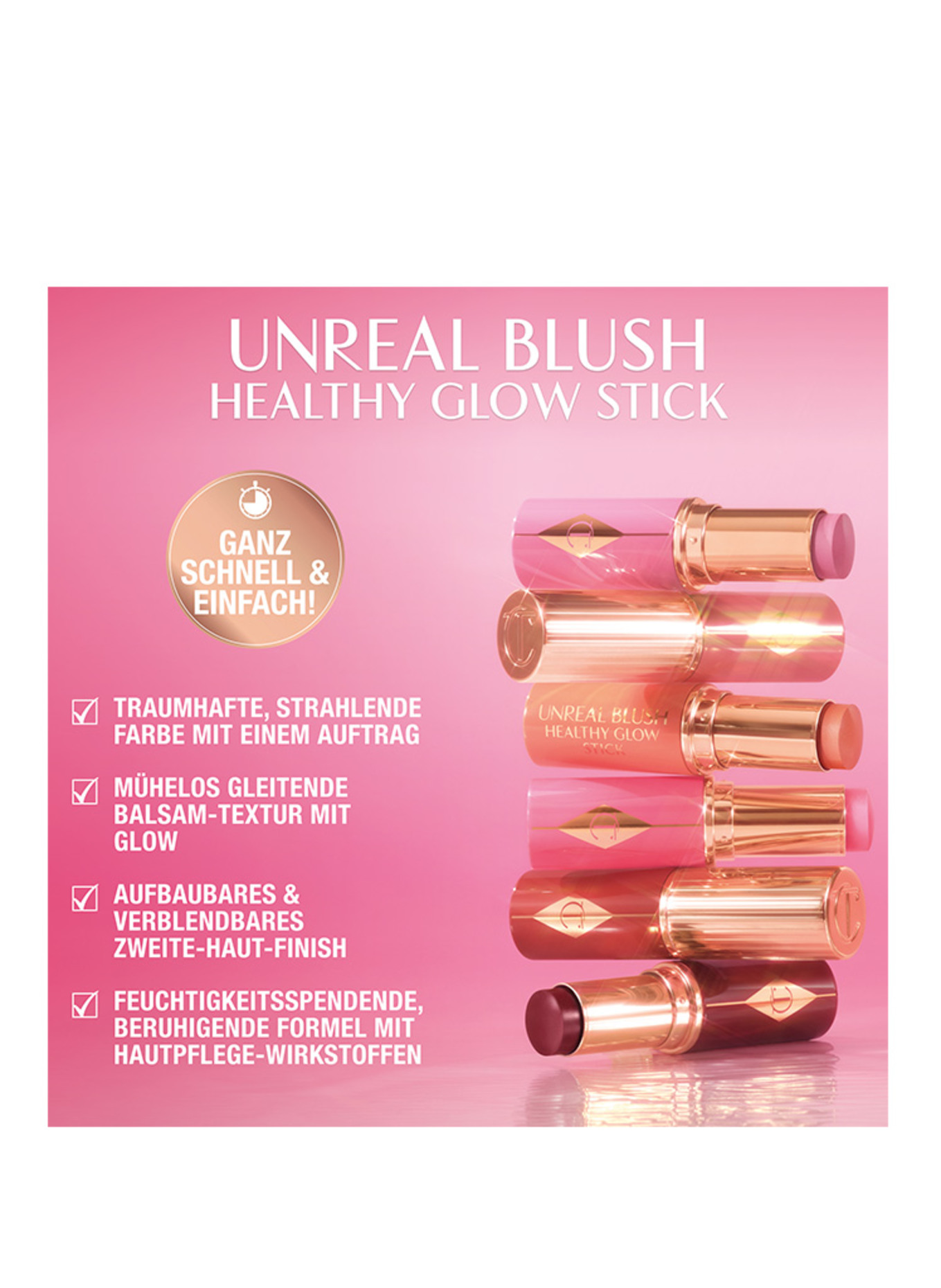 Charlotte Tilbury UNREAL HEALTHY GLOW BLUSH STICK: ROSY GLOW