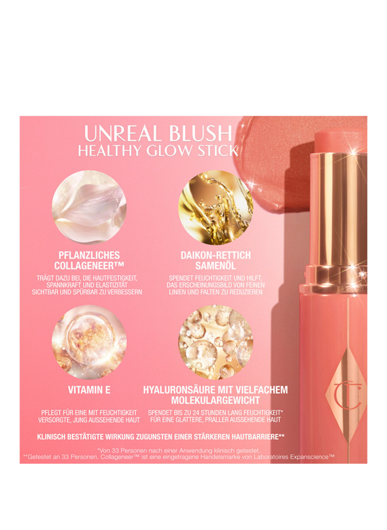 Charlotte Tilbury UNREAL HEALTHY GLOW BLUSH STICK: CHERRY GLOW