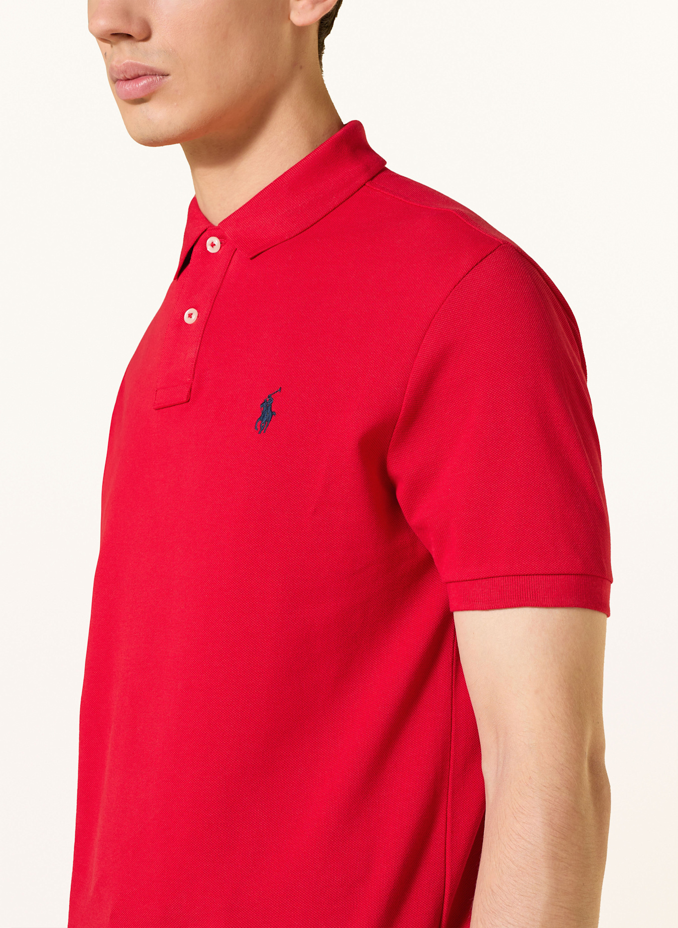 POLO RALPH LAUREN Piqué-Poloshirt Custom Slim Fit: ROT