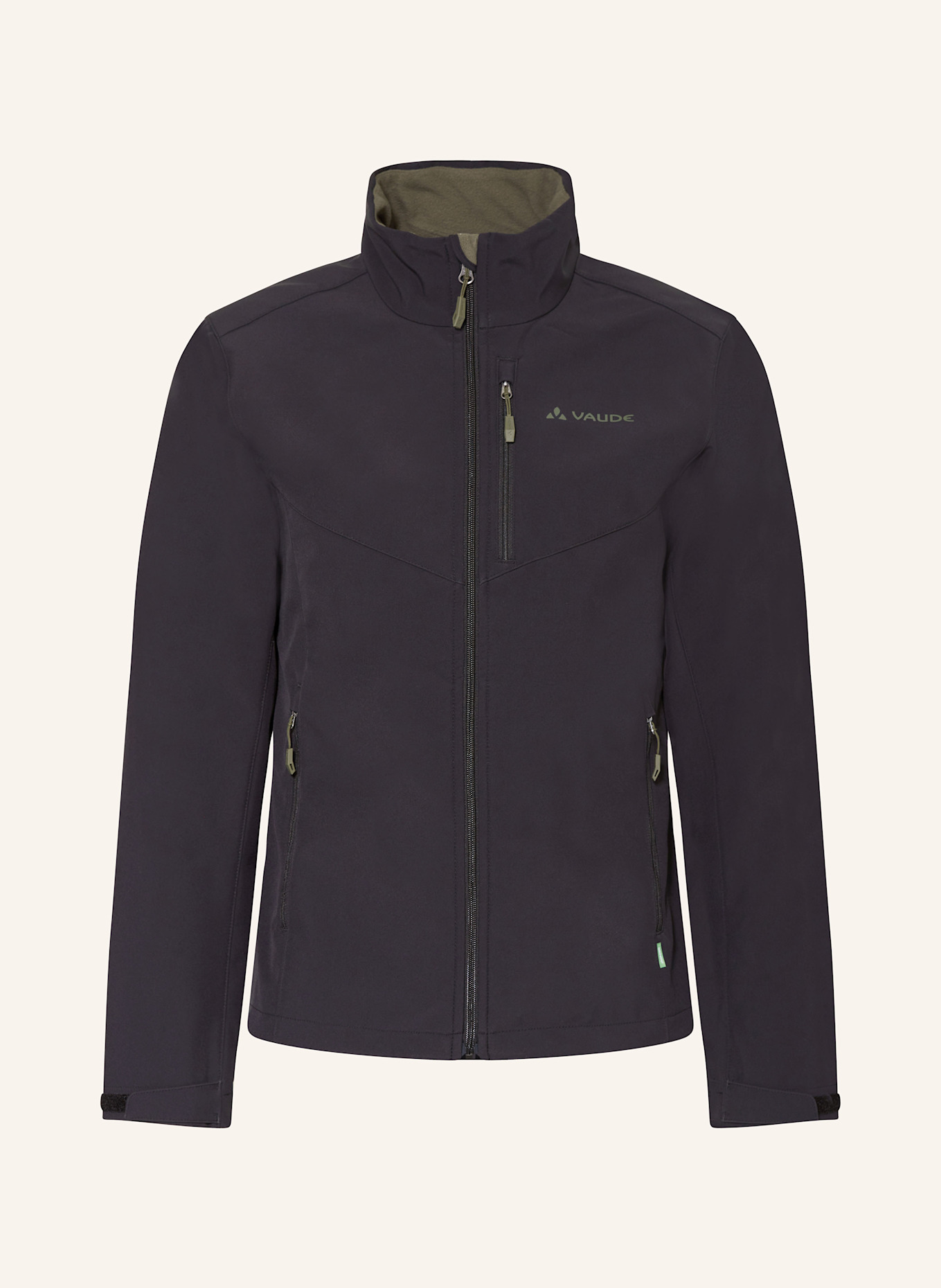 VAUDE Softshell-Jacke CYCLONE: SCHWARZ / KHAKI