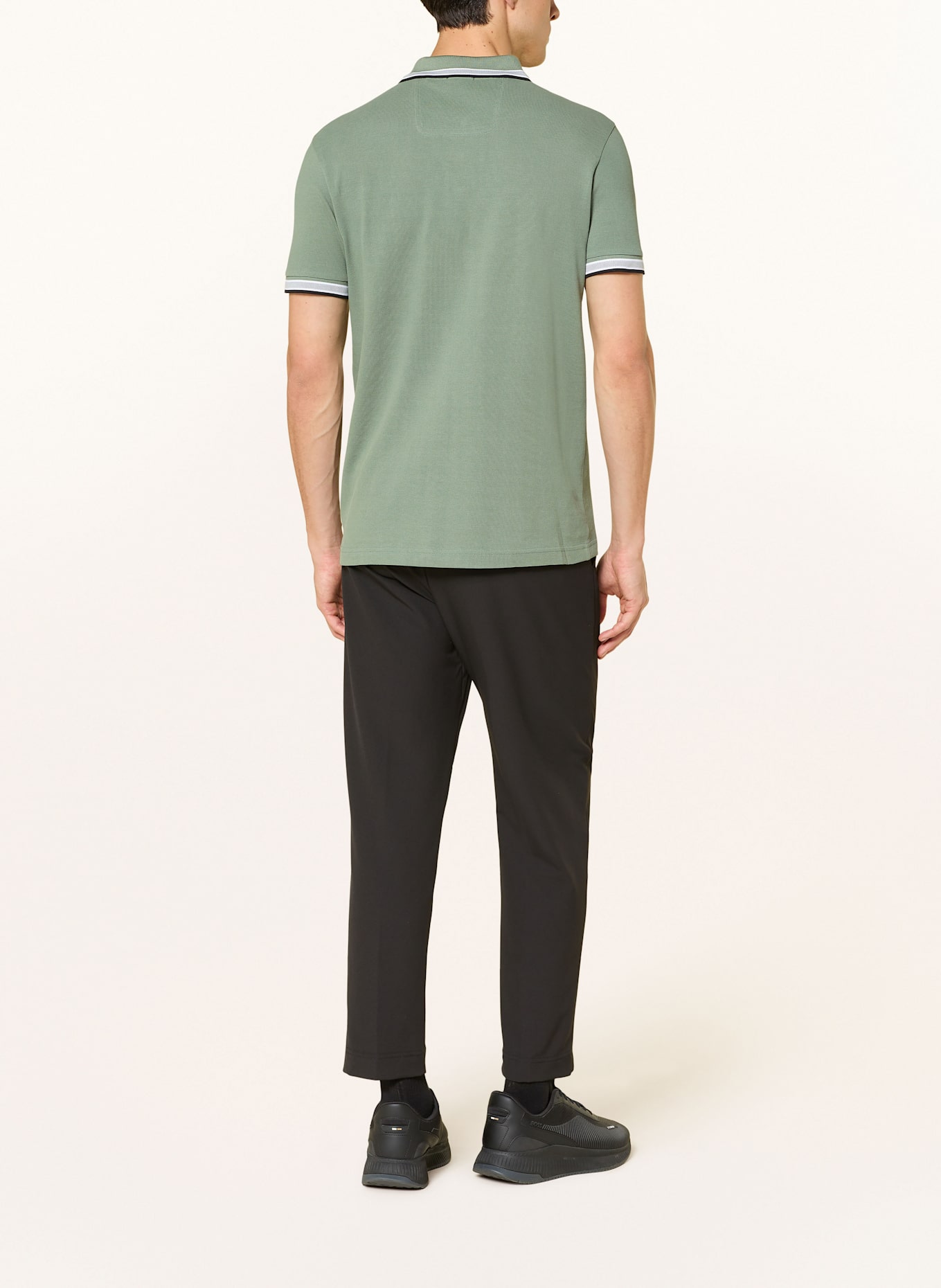 BOSS Piqué-Poloshirt PADDY CURVED Regular Fit: HELLGRÜN