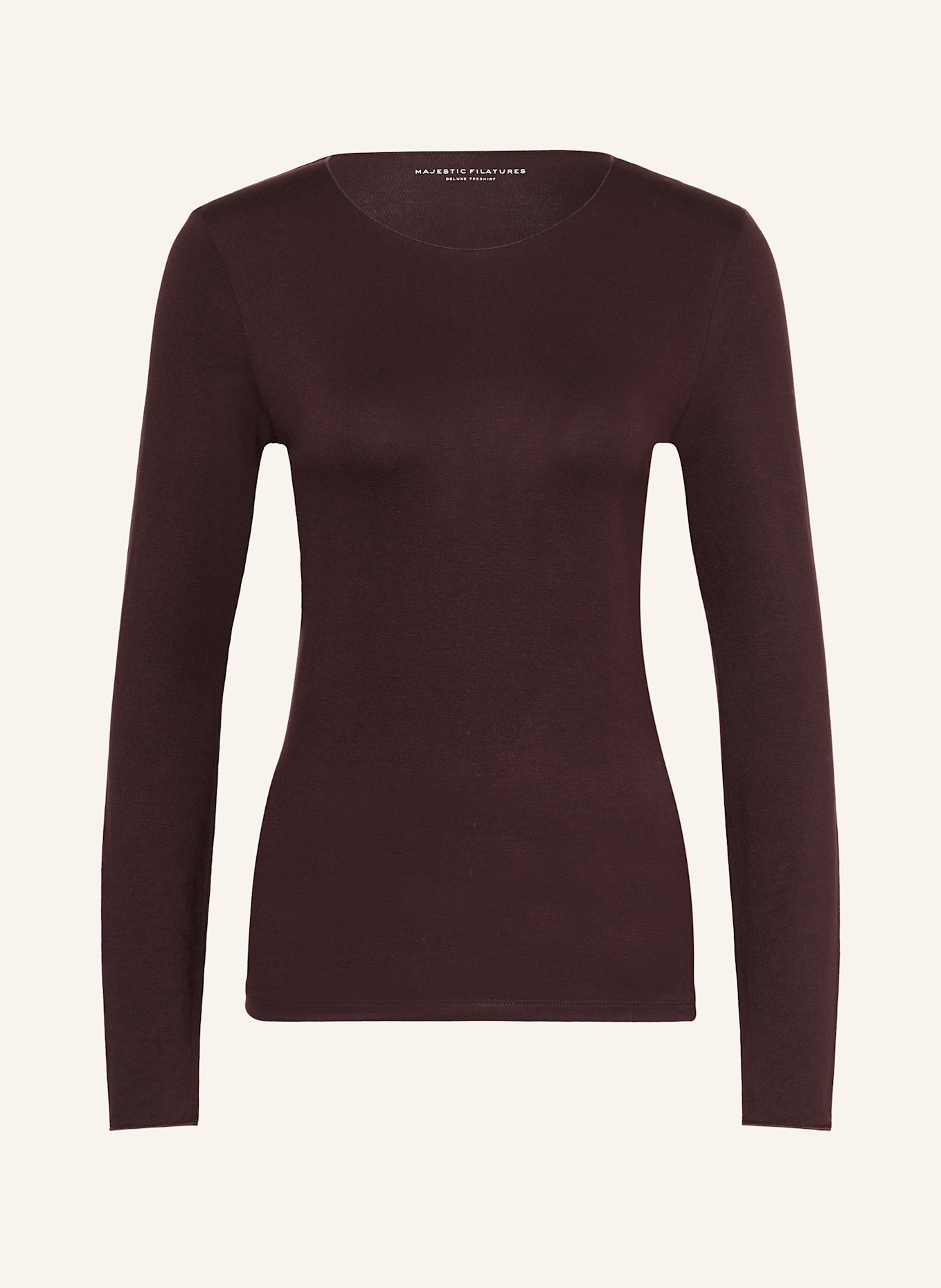 MAJESTIC FILATURES Long sleeve shirt: DARK BROWN