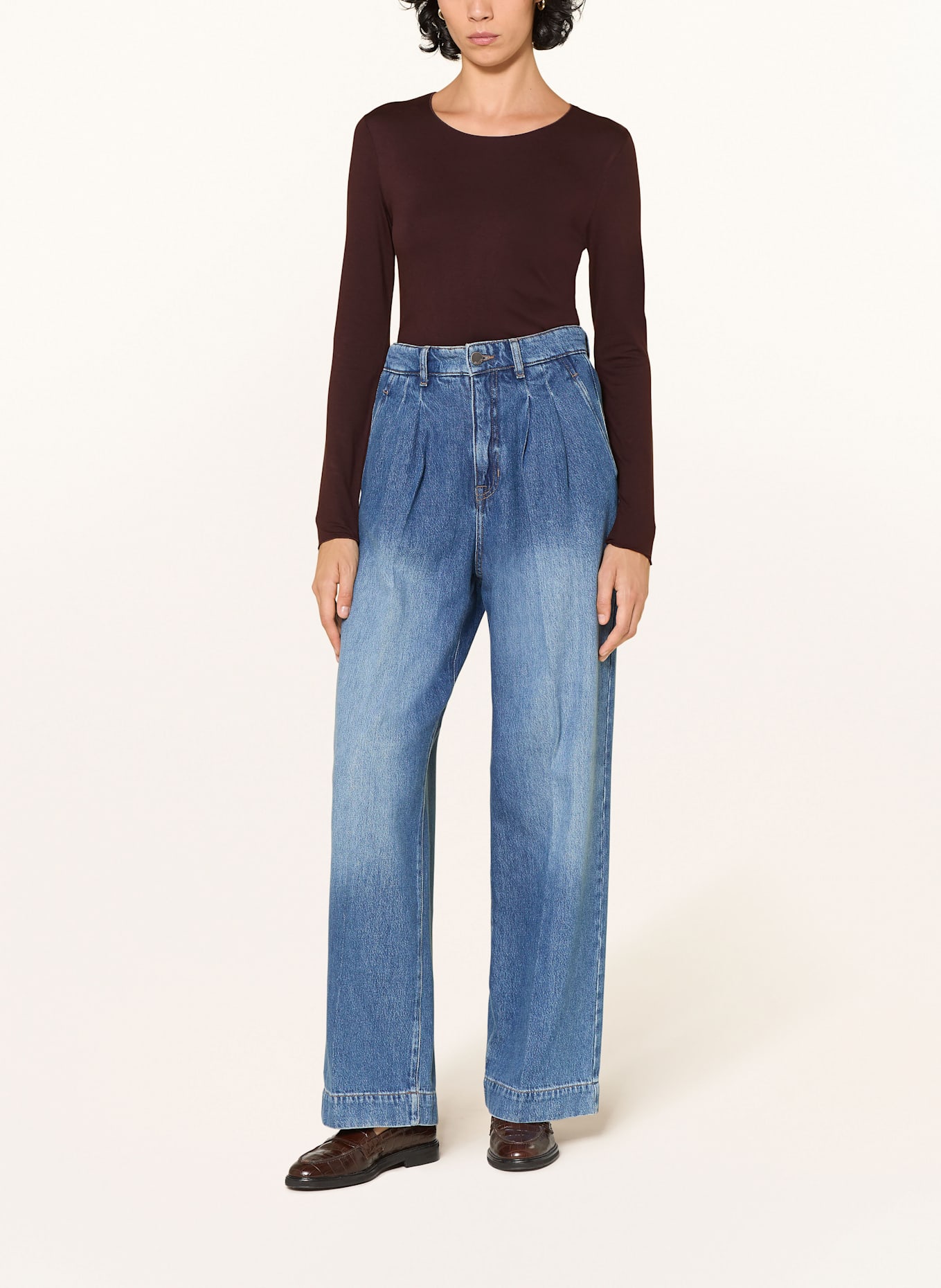 MAJESTIC FILATURES Long sleeve shirt: DARK BROWN