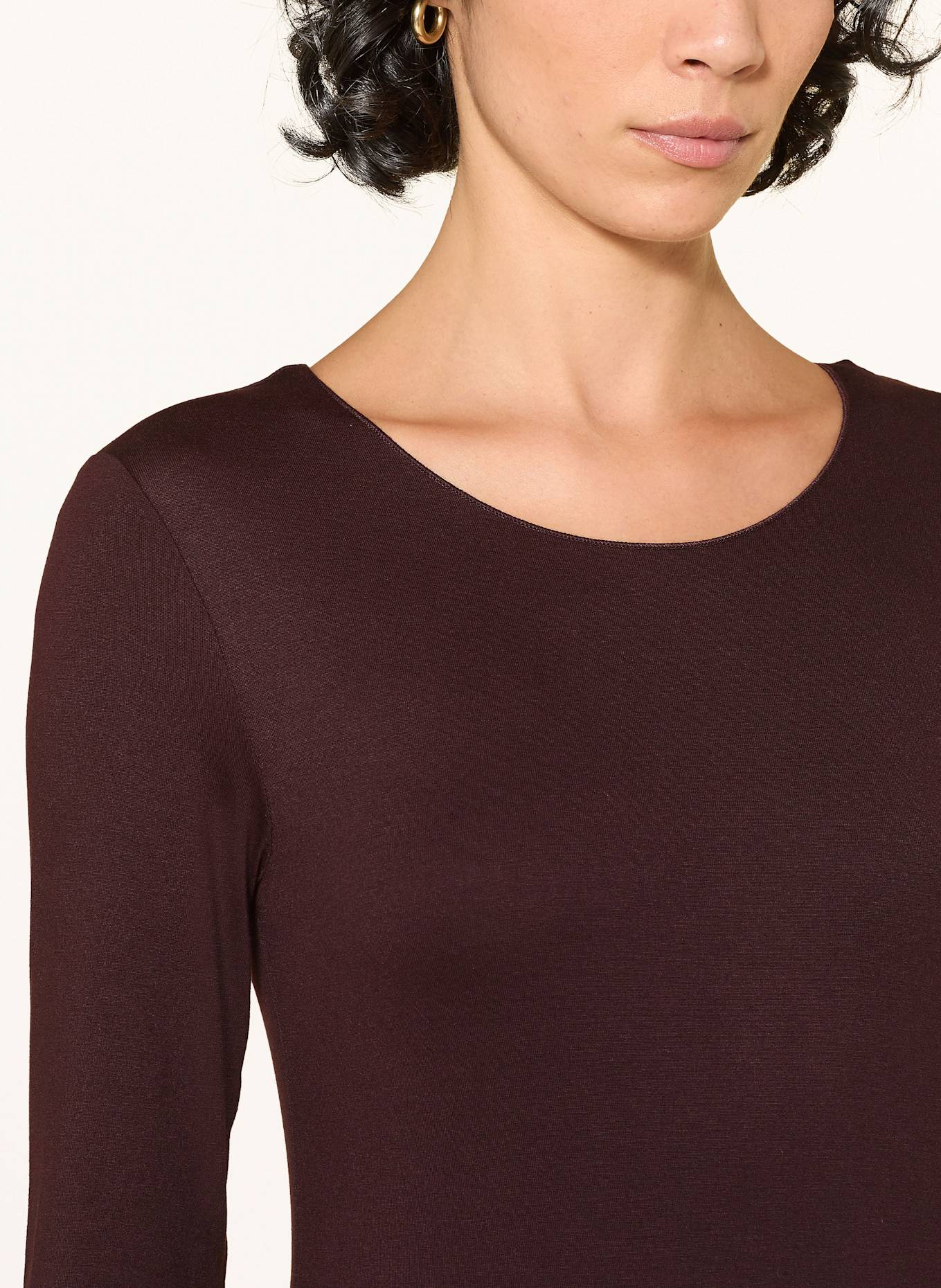 MAJESTIC FILATURES Long sleeve shirt: DARK BROWN