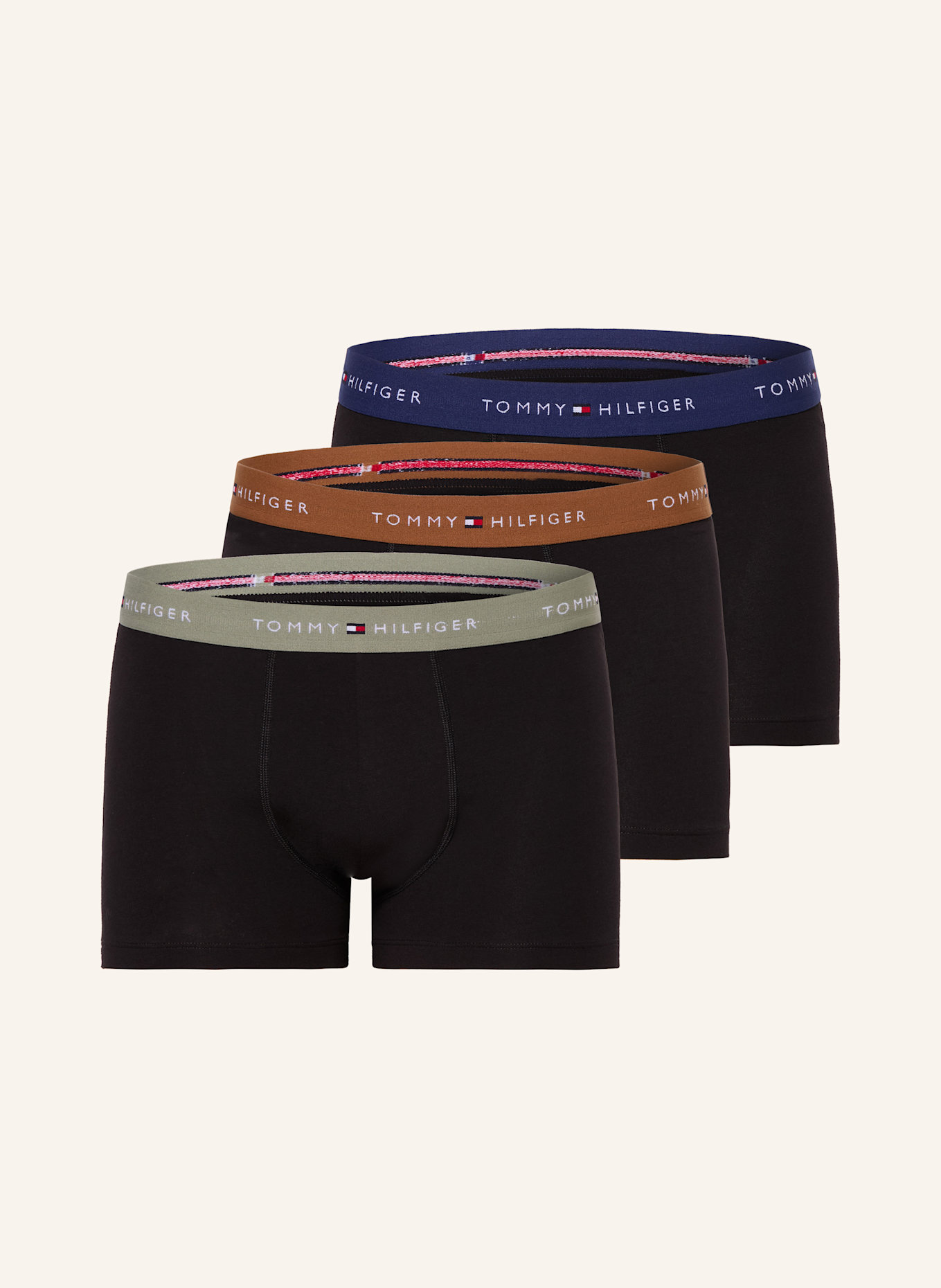 TOMMY HILFIGER 3er-Pack Boxershorts: SCHWARZ