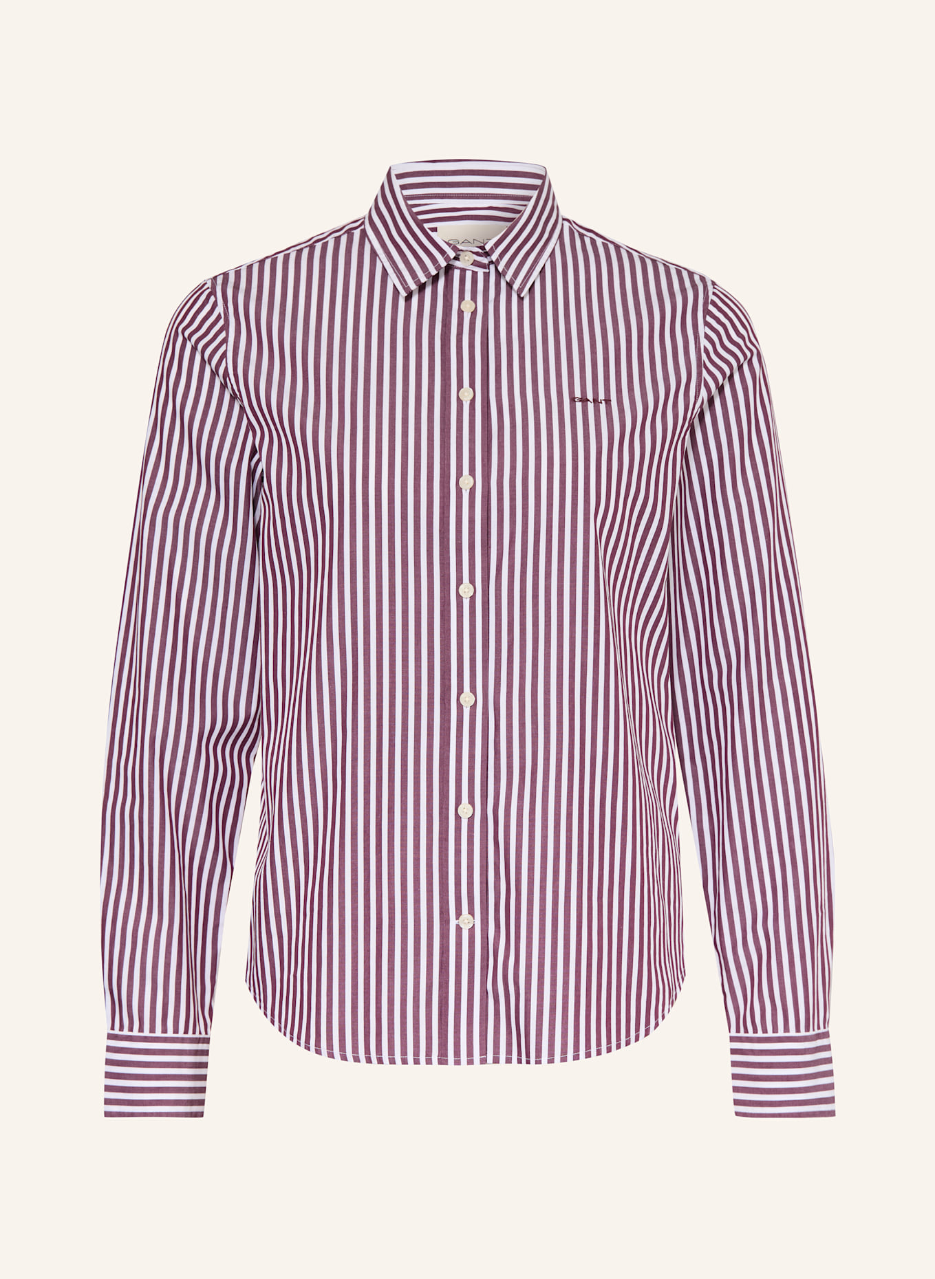 GANT Shirt blouse: DARK RED / WHITE