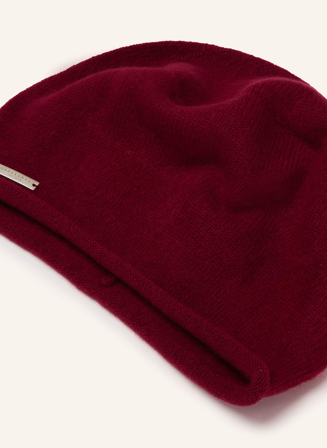 SEEBERGER Cashmere-Mütze BASKE: DUNKELROT