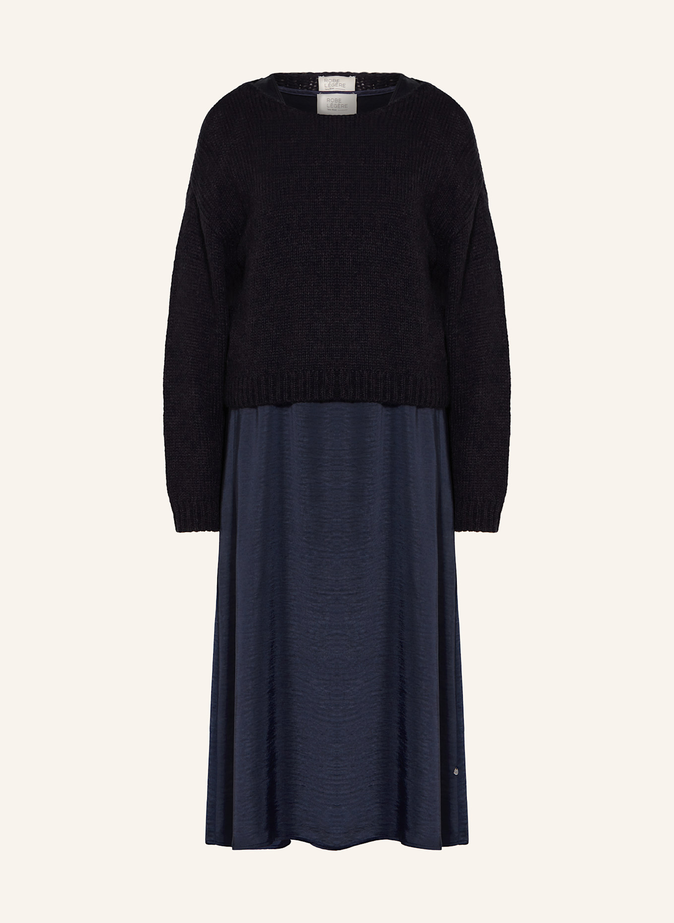 ROBE LÉGÈRE Set: Kleid und Pullover: DUNKELBLAU